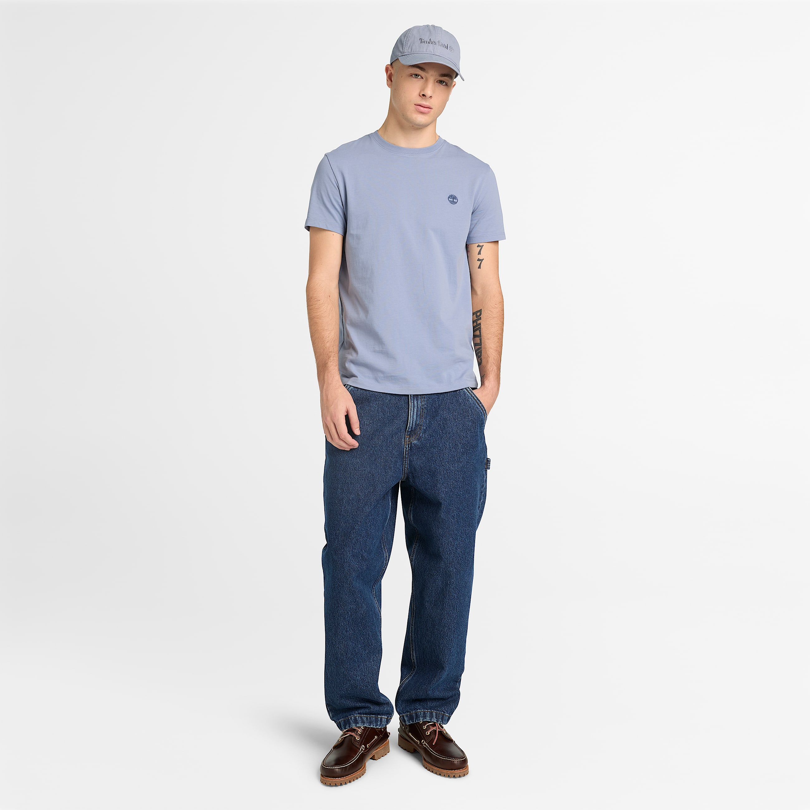 Dunstan River ShortSleeve TShirt for Men in Blue TBL Blue ALT2