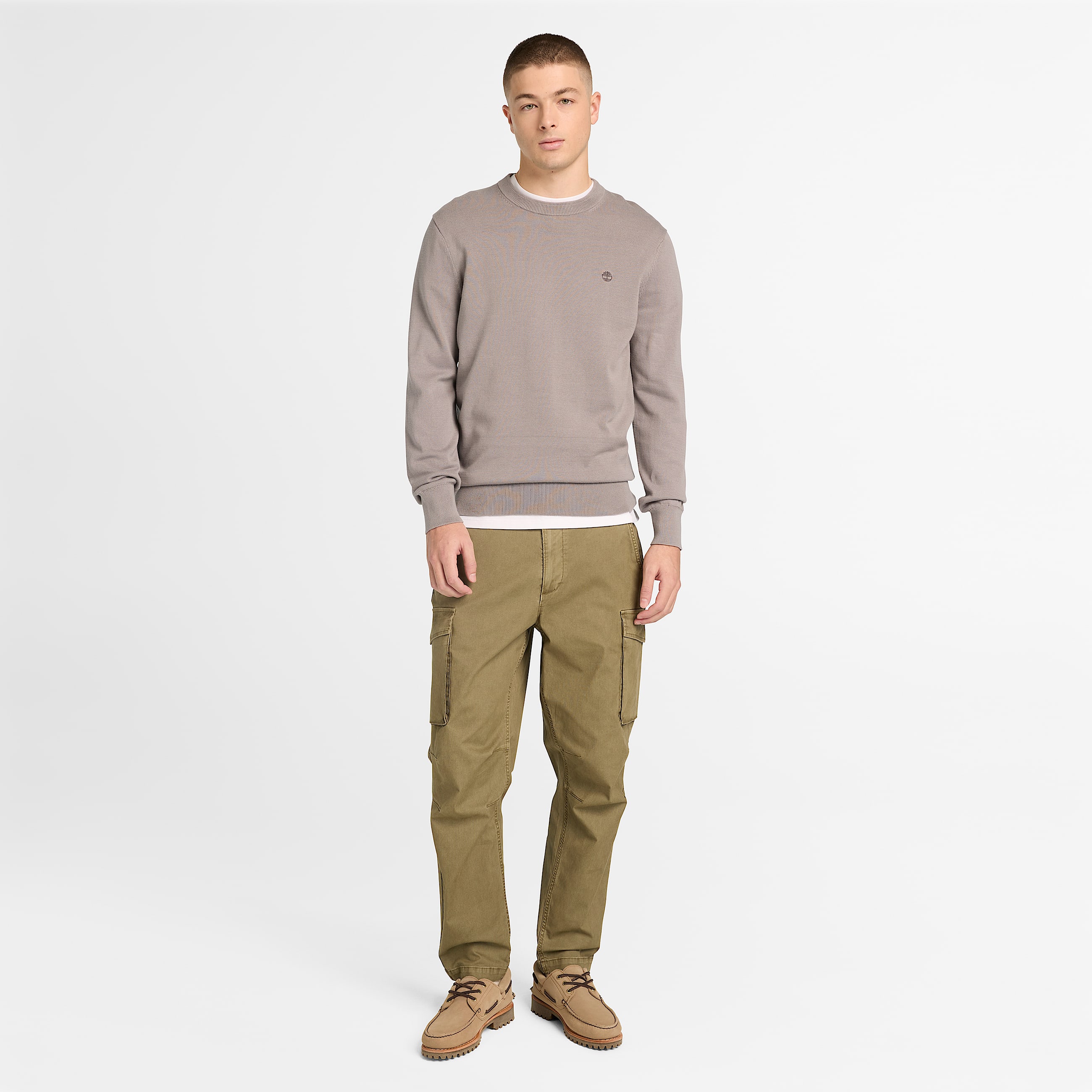 Pantaln cargo teido en prenda Bedford para hombre en verde TBL verde ALT2