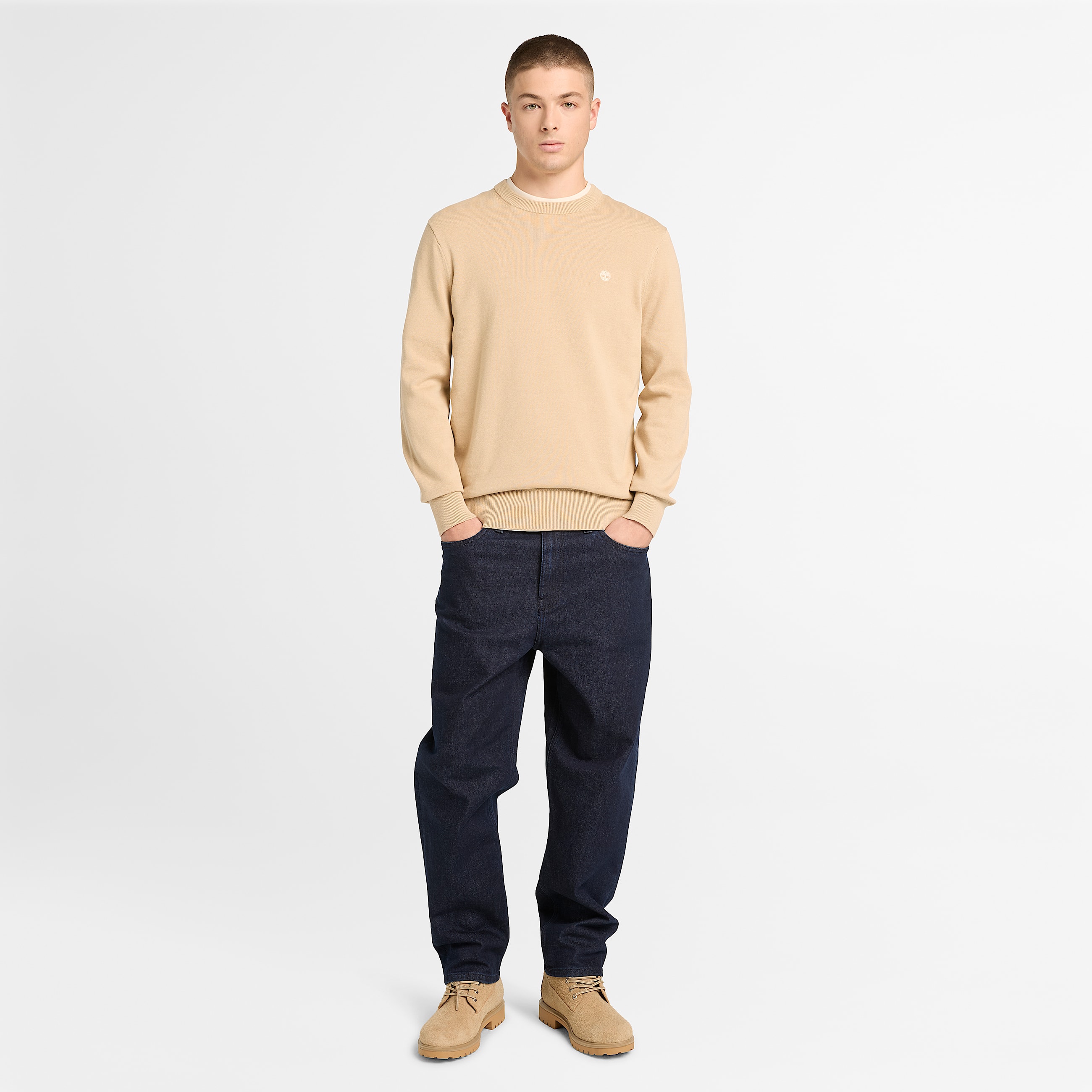 Camisola de Algodo Williams River para Homem em bege TBL bege ALT2