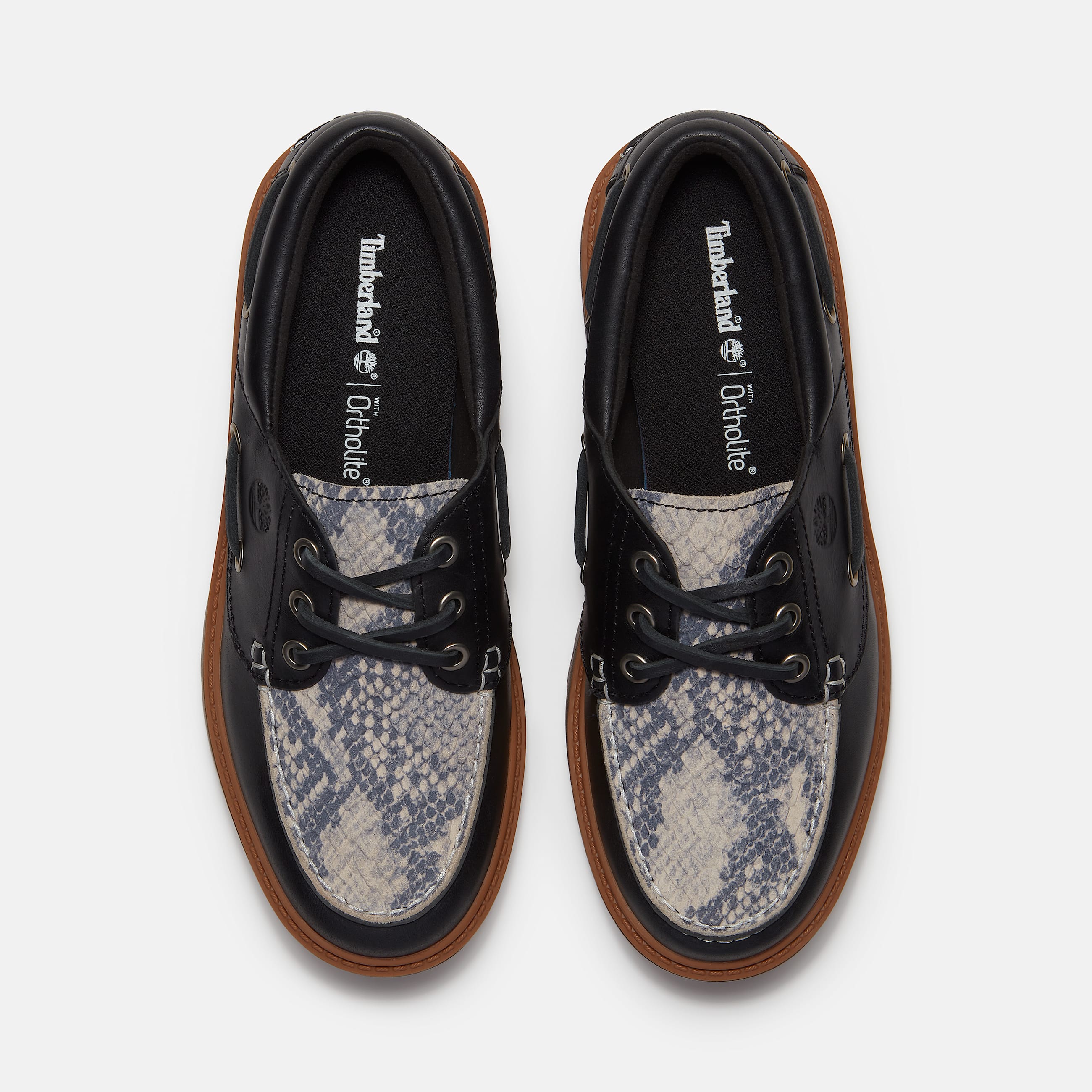 Scarpa da Barca con Plateau Stone Street da Donna in colore nero TBL colore nero ALT2