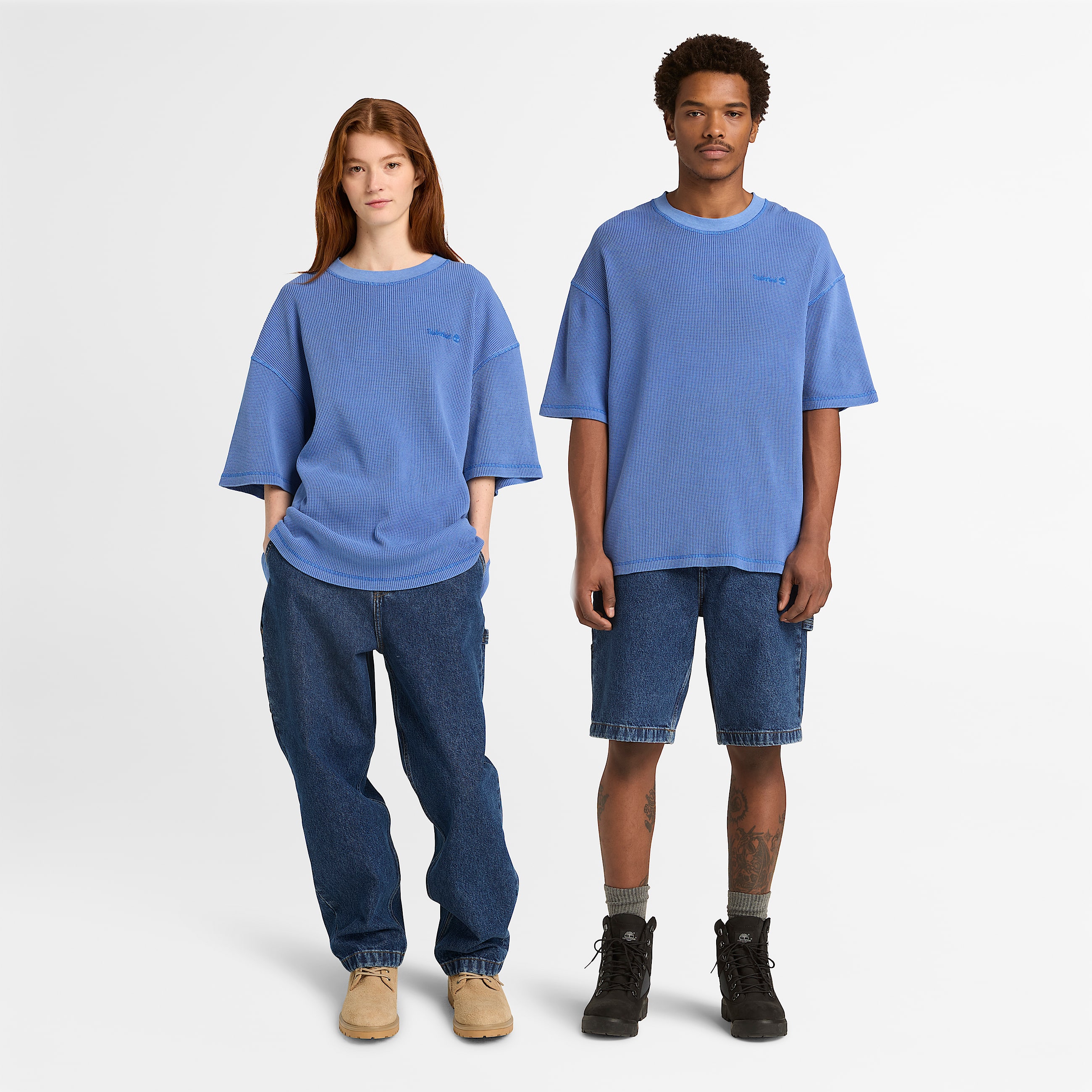 Tshirt Waffle Sem Gnero em azul TBL azul ALT1