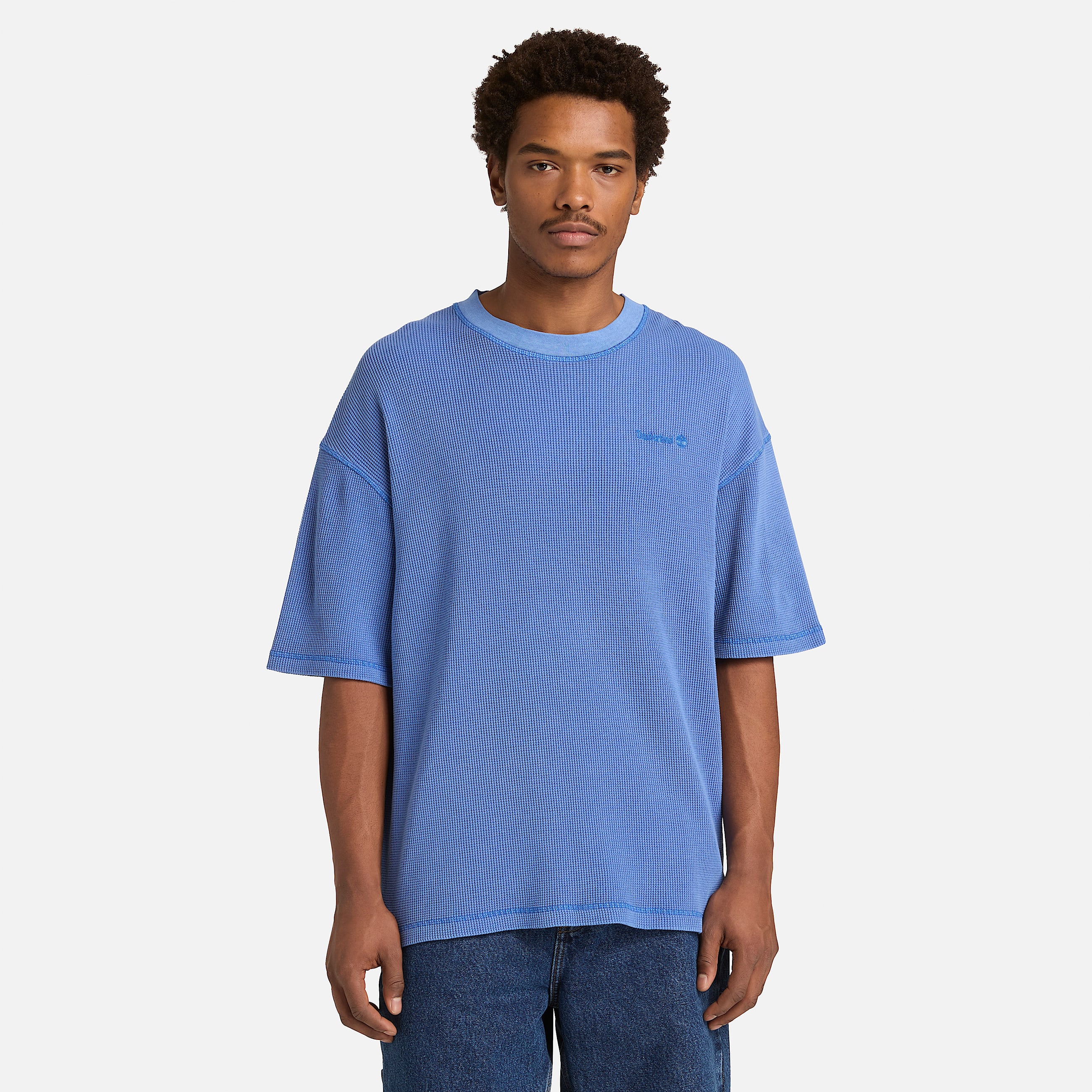 Tshirt Waffle Sem Gnero em azul TBL azul ALT3