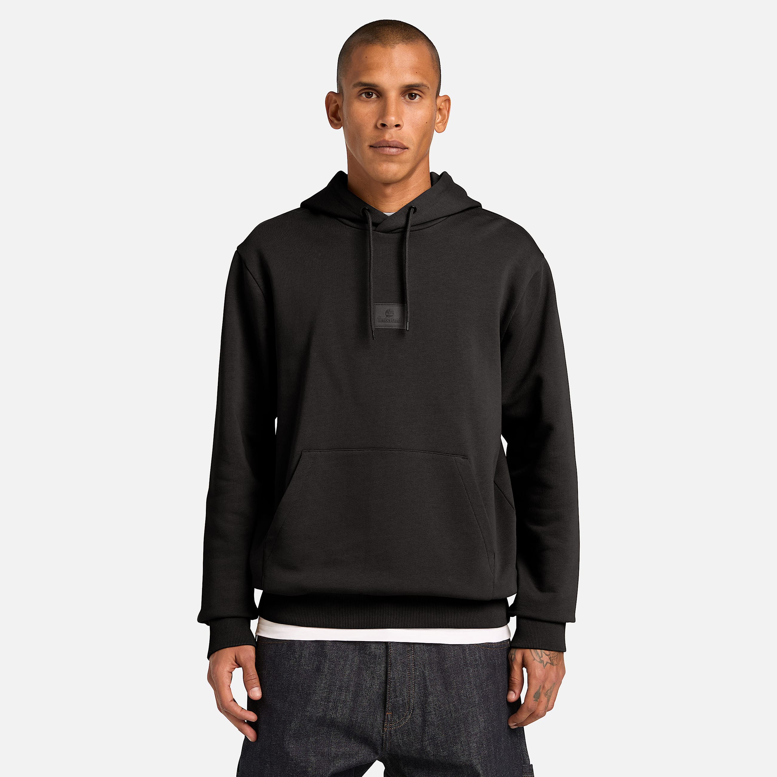 Sweat  capuche avec cusson en silicone en noir
 TBL noir ALT3