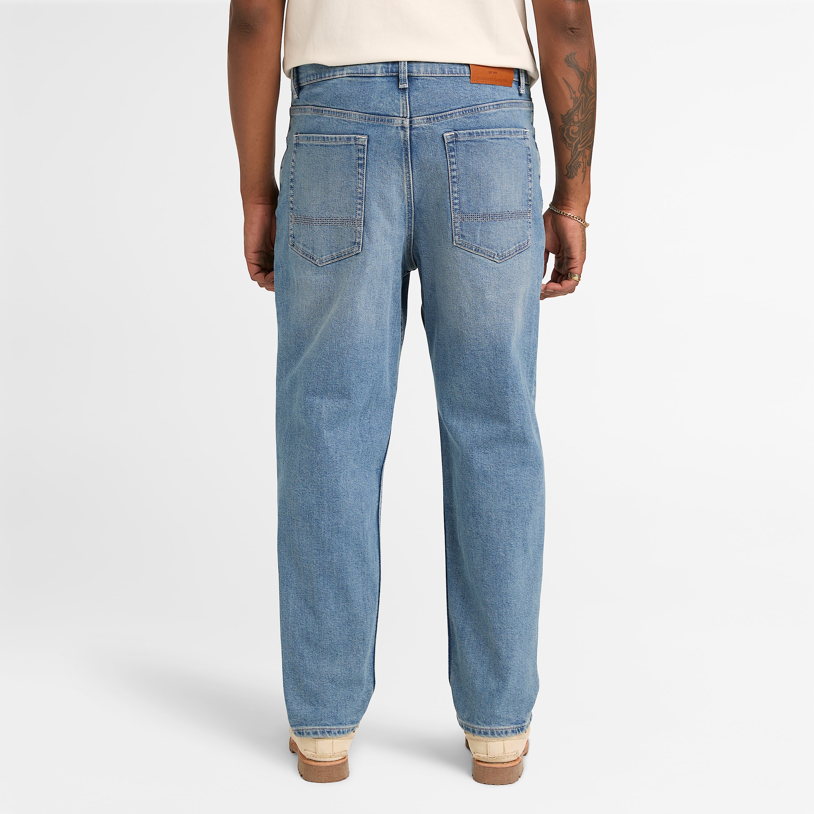 Bequeme StretchJeans mit schmal zulaufendem Bein fr Herren in Blau TBL Blau ALT8
