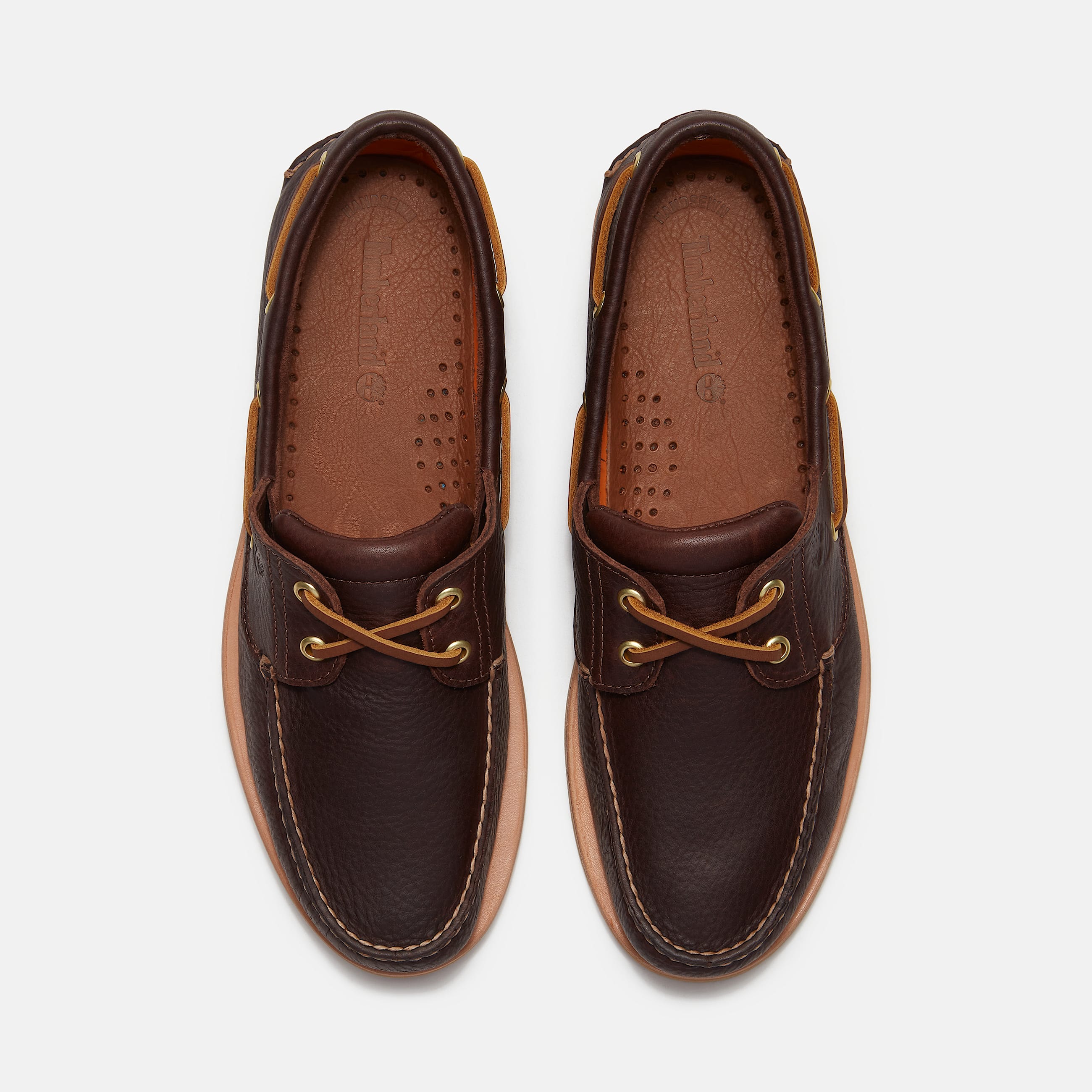 Chaussure bateau Crafted pour homme en marron fonc TBL marron ALT2