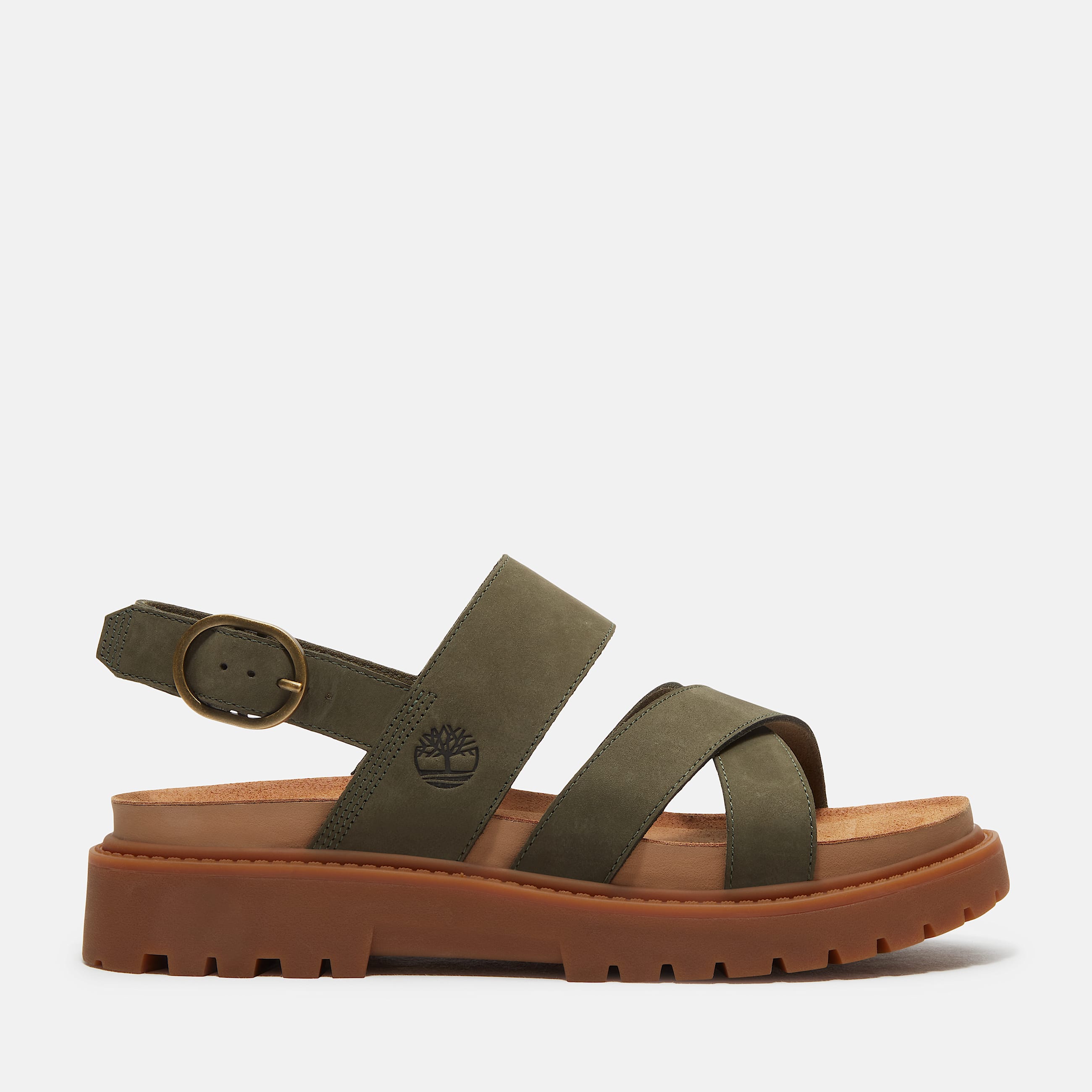 Clairemont Way Backstrap Sandal for Women in Dark Green TBL Green HERO