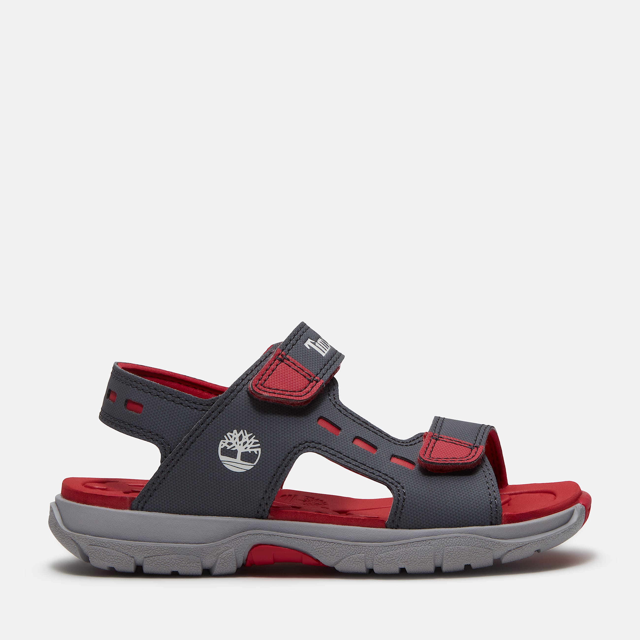 Moss Jump sandal med bagrem til unge i mrkegr TBL Gr HERO