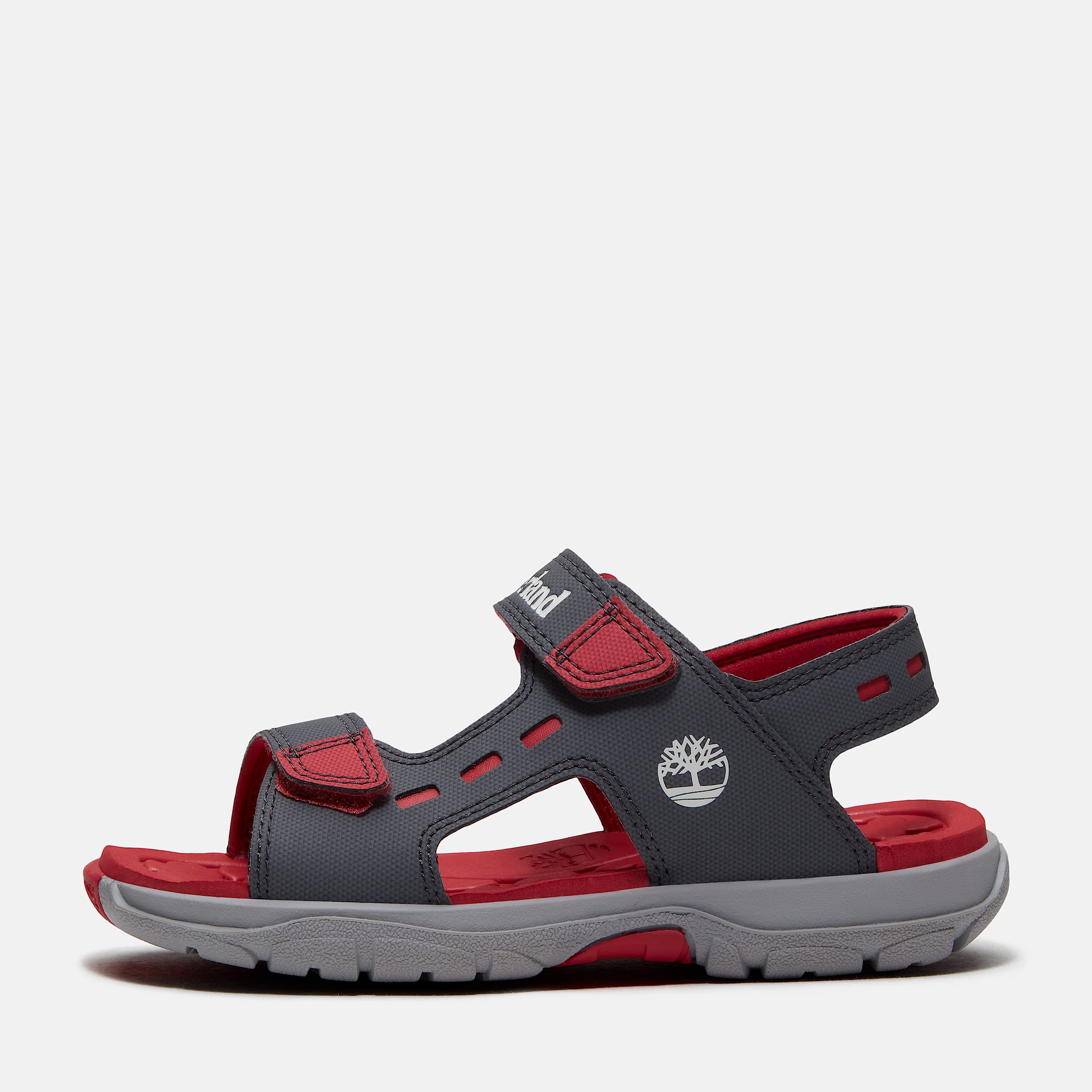 Moss Jump sandal med bagrem til unge i mrkegr TBL Gr ALT8