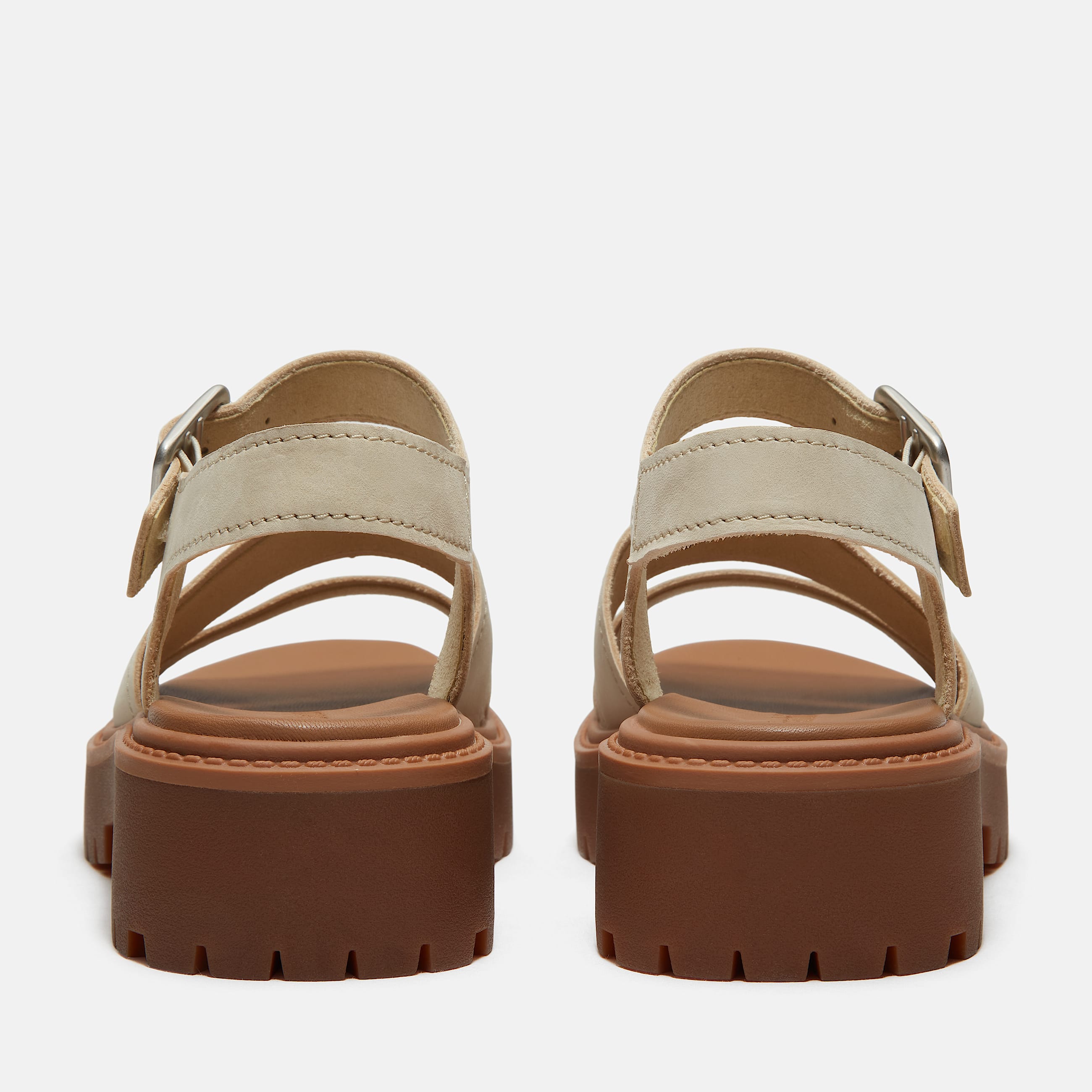 Sandalia con plataforma y tira trasera Stone Street para mujer en beis claro TBL beis ALT5