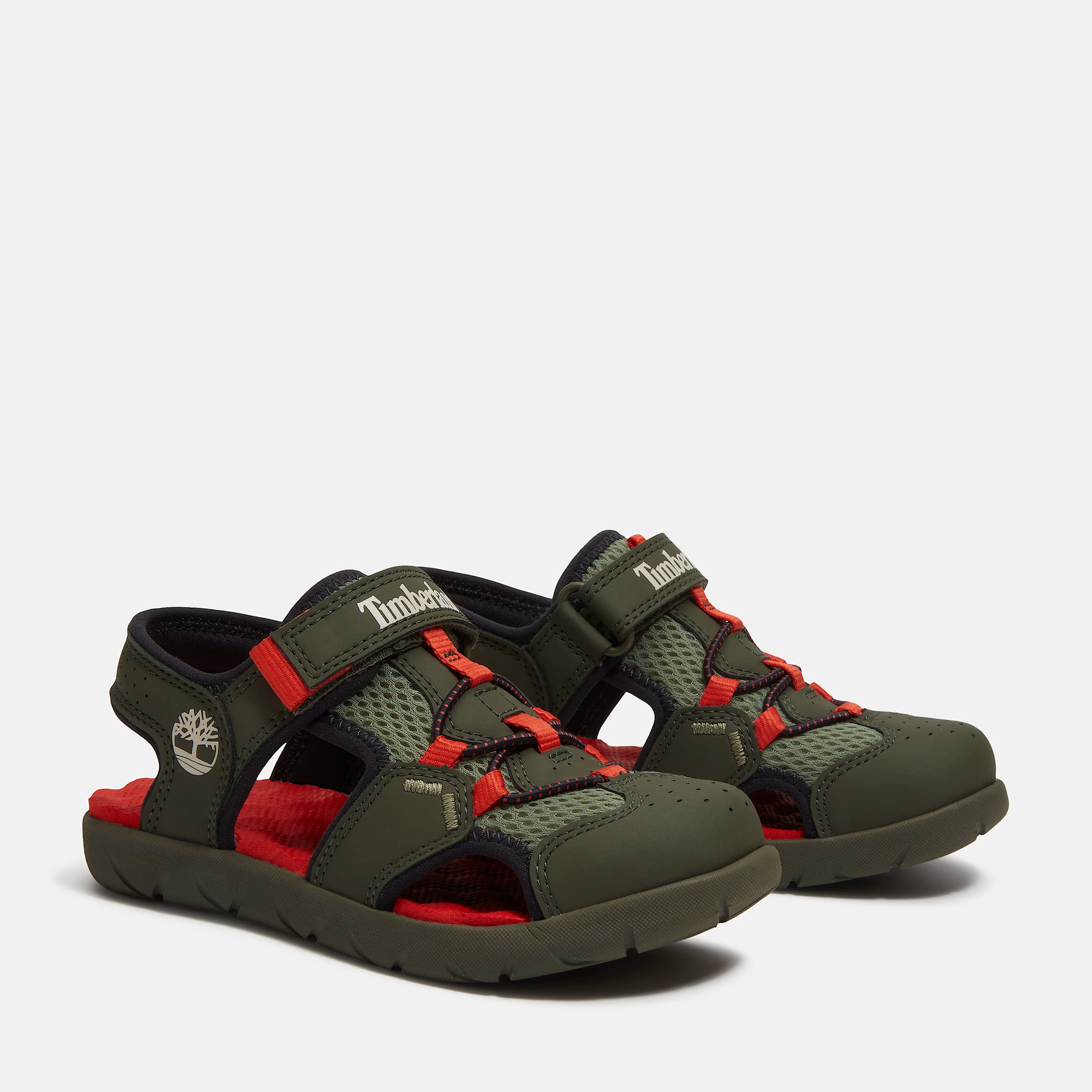 Perkins Row Fisherman Sandal for Youth in Dark Green TBL Green ALT4