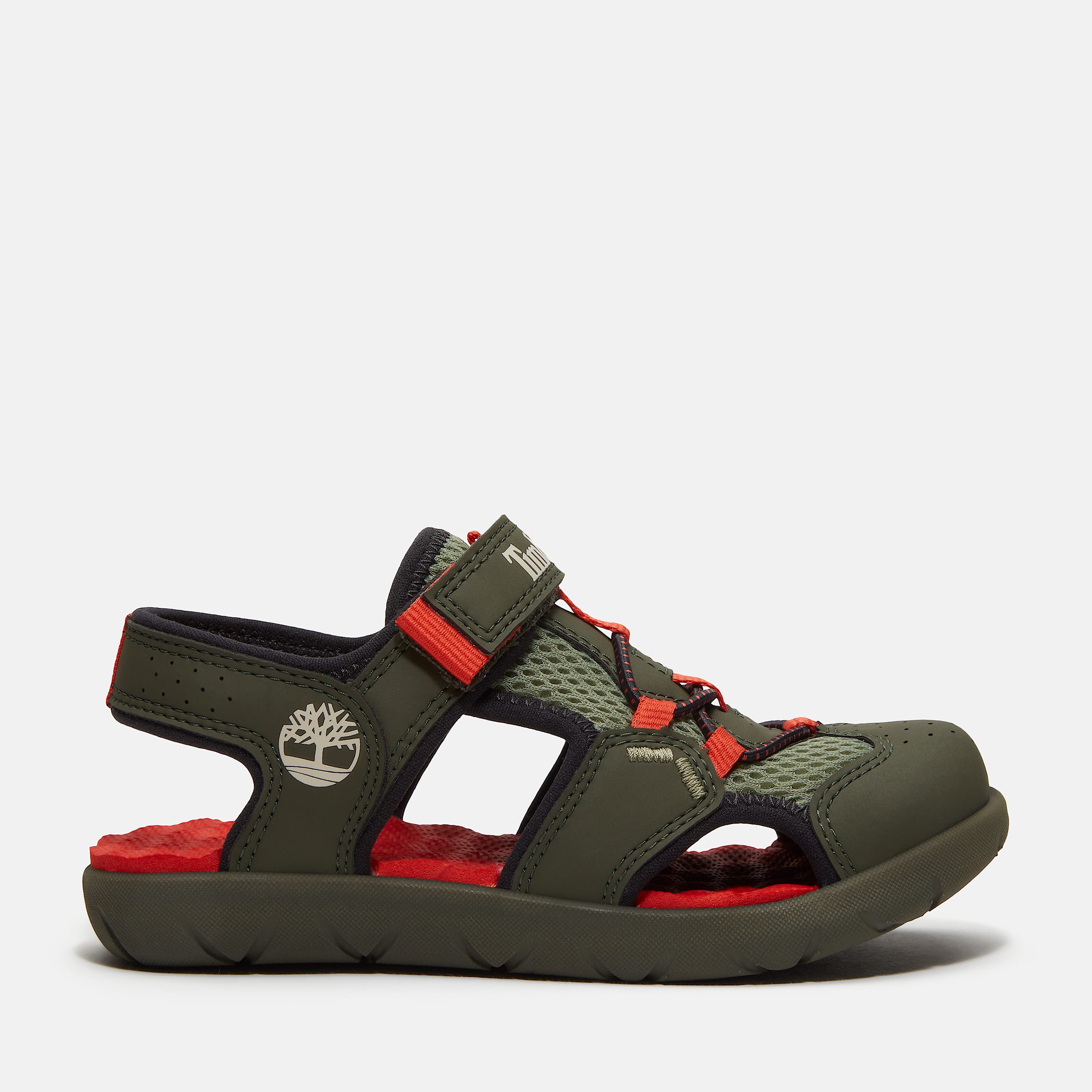 Perkins Row Fisherman Sandal for Youth in Dark Green TBL Green HERO