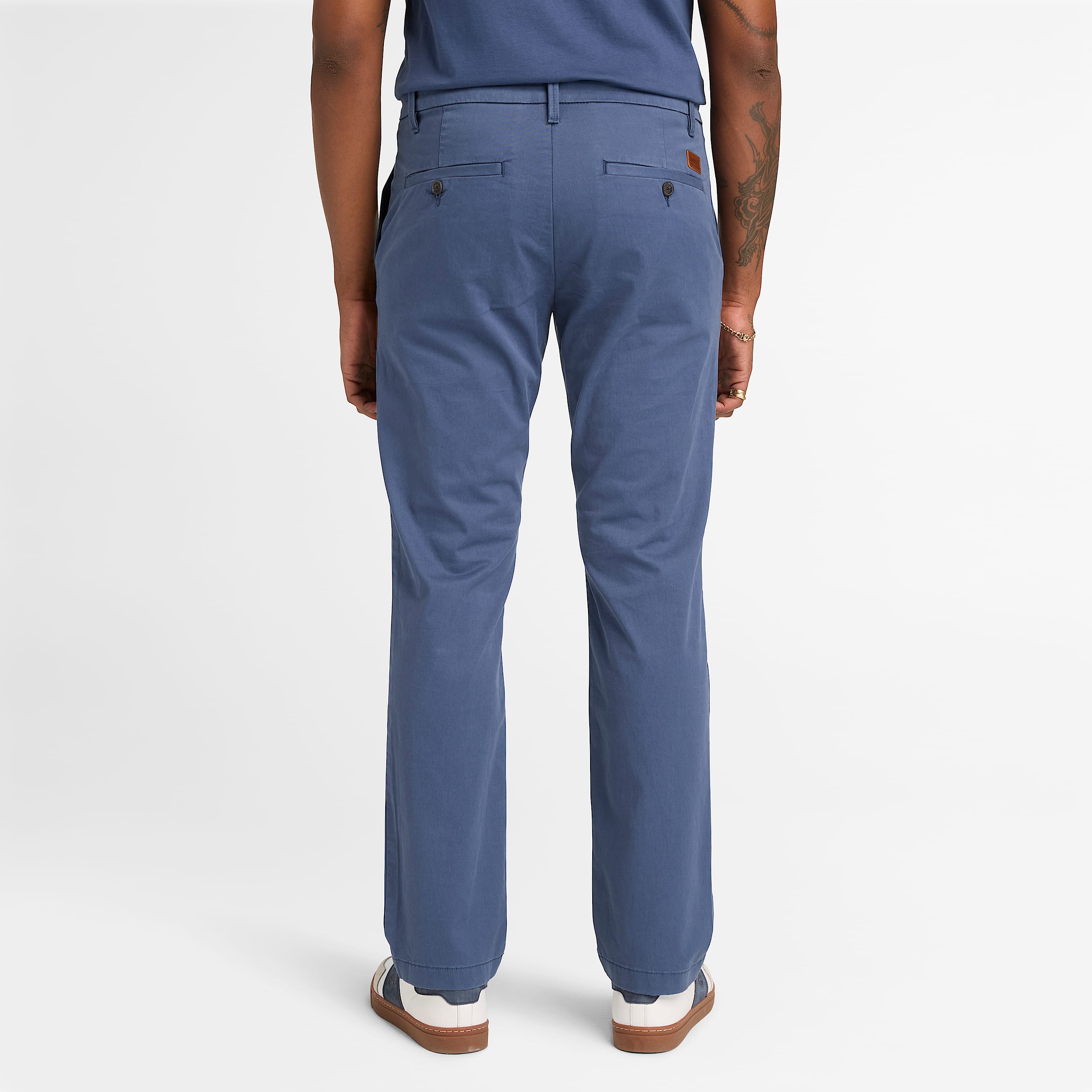 Claremont Chinohose aus Twill mit geradem Bein fr Herren in Dunkelblau TBL Blau ALT8