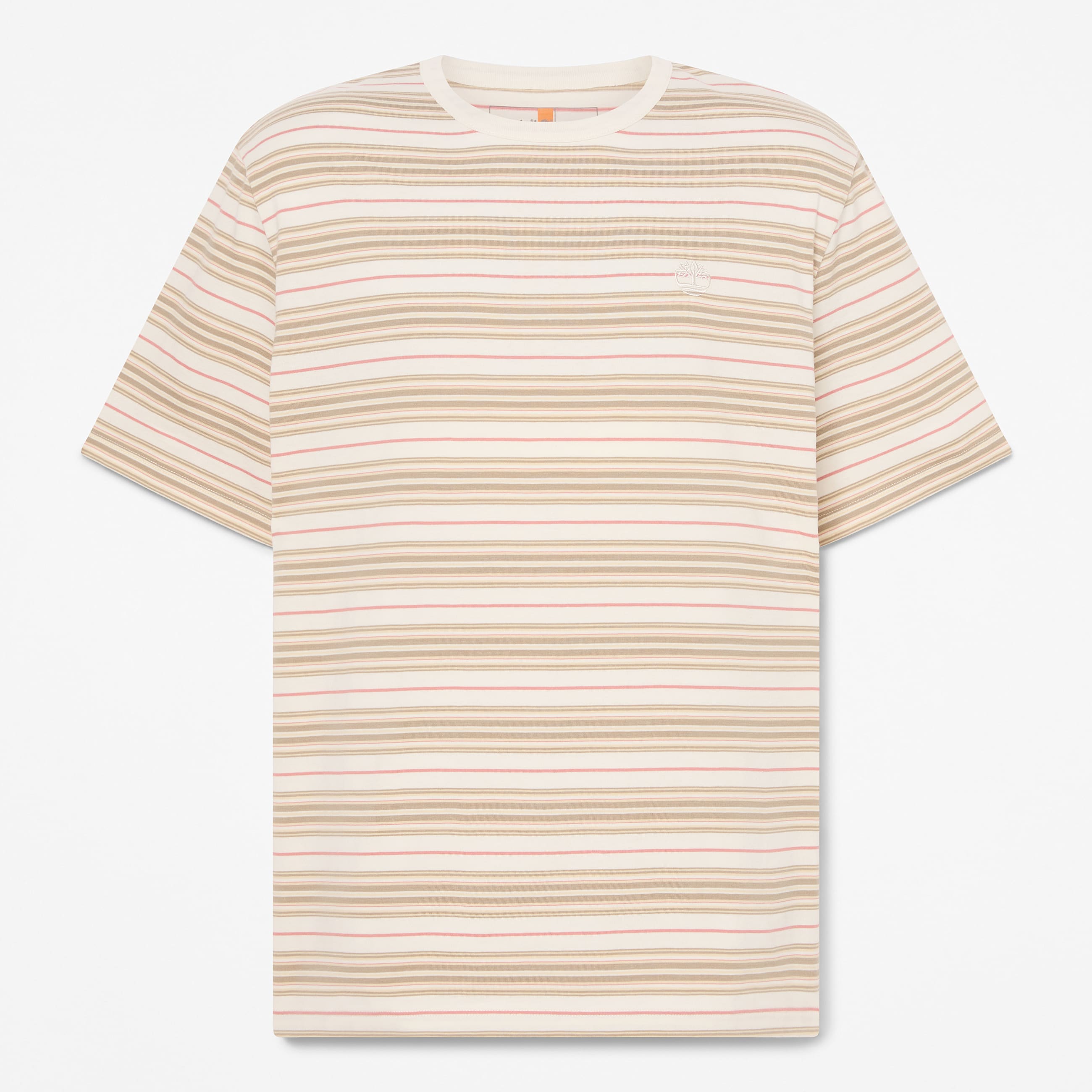 All Gender Striped TShirt in WhitePink TBL Pink HERO