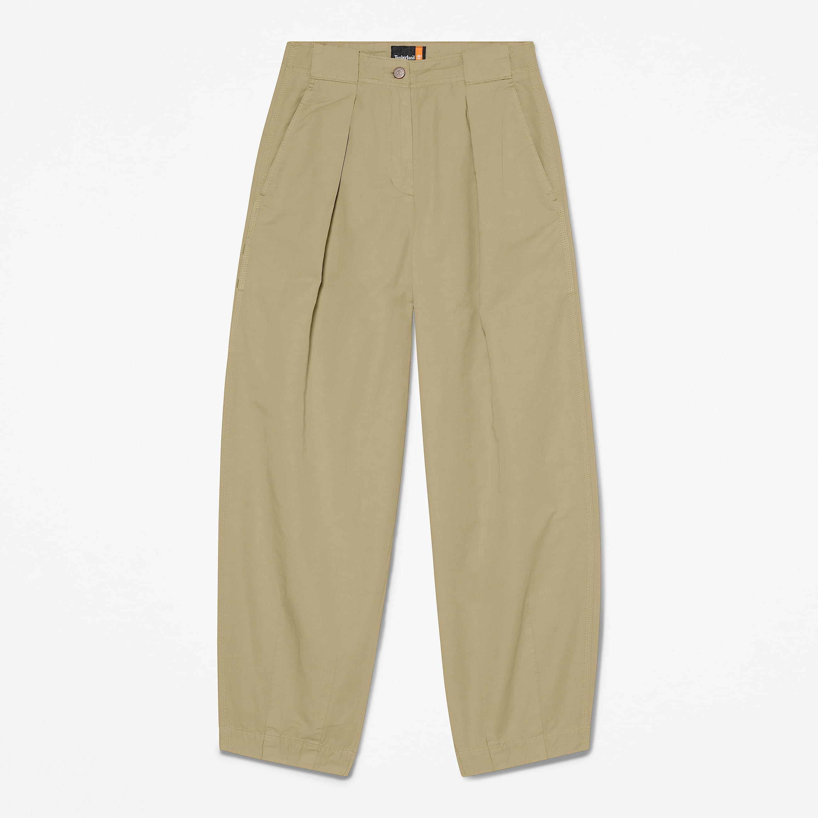 Pantalones utilitarios de algodn y lino para mujer en verde TBL verde HERO