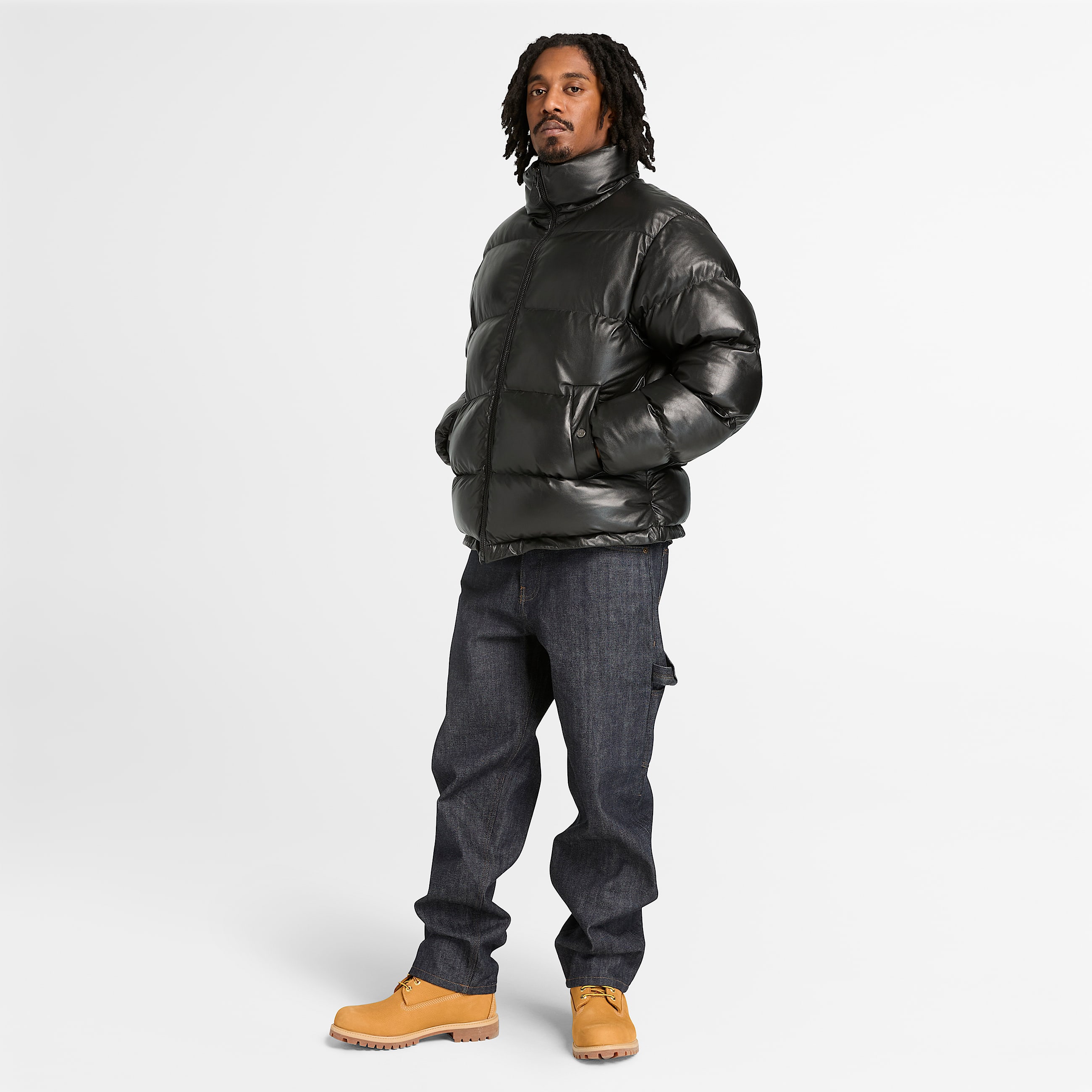 Welch Mountain LederSteppjacke fr Herren in Schwarz TBL Schwarz ALT2