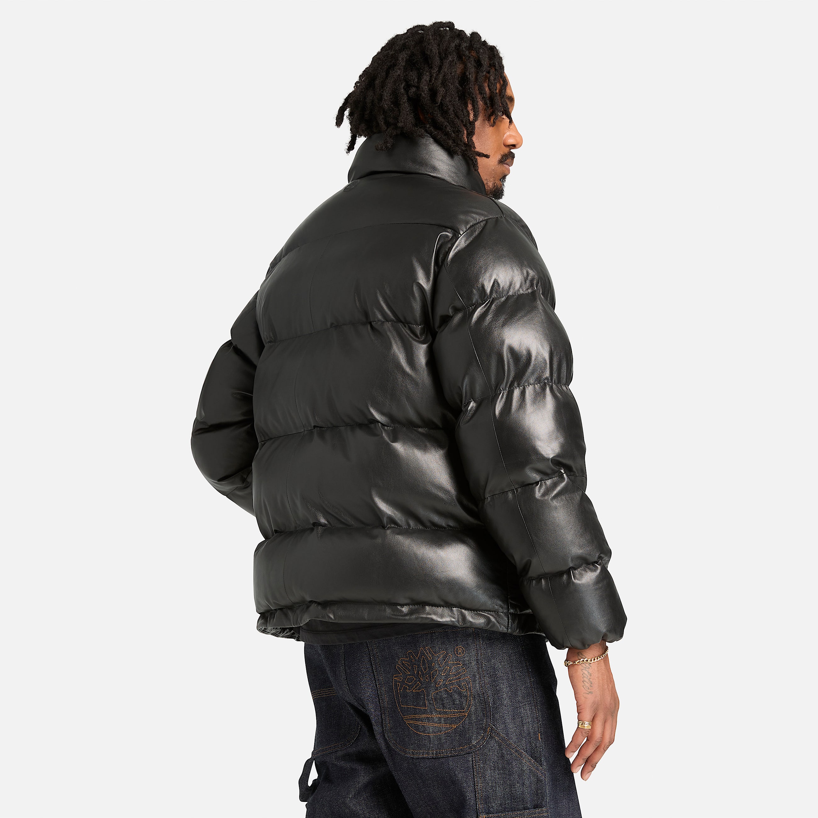 Doudoune en cuir Welch Mountain pour homme en noir TBL noir ALT8