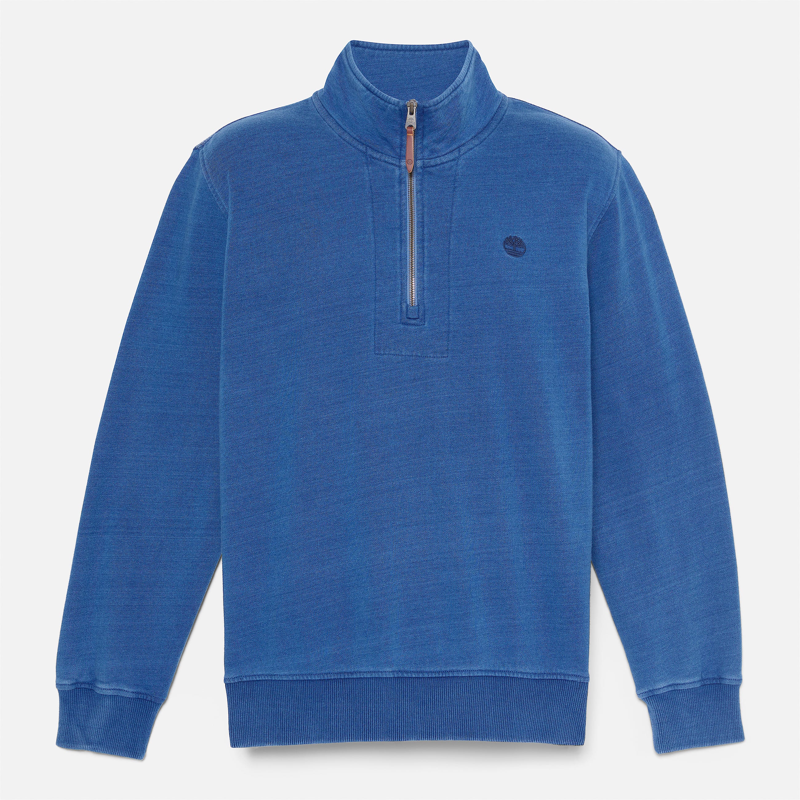 Indigoblaues Sweatshirt mit Viertelreiverschluss fr Herren in Blau TBL Blau HERO