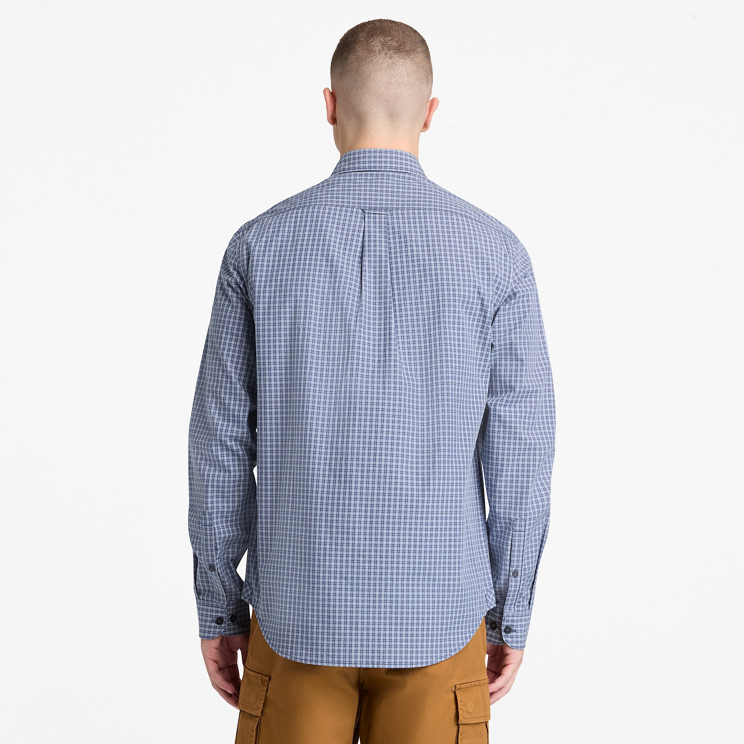 Micro Plaid PopelineHemd fr Herren in Blau TBL Blau ALT8