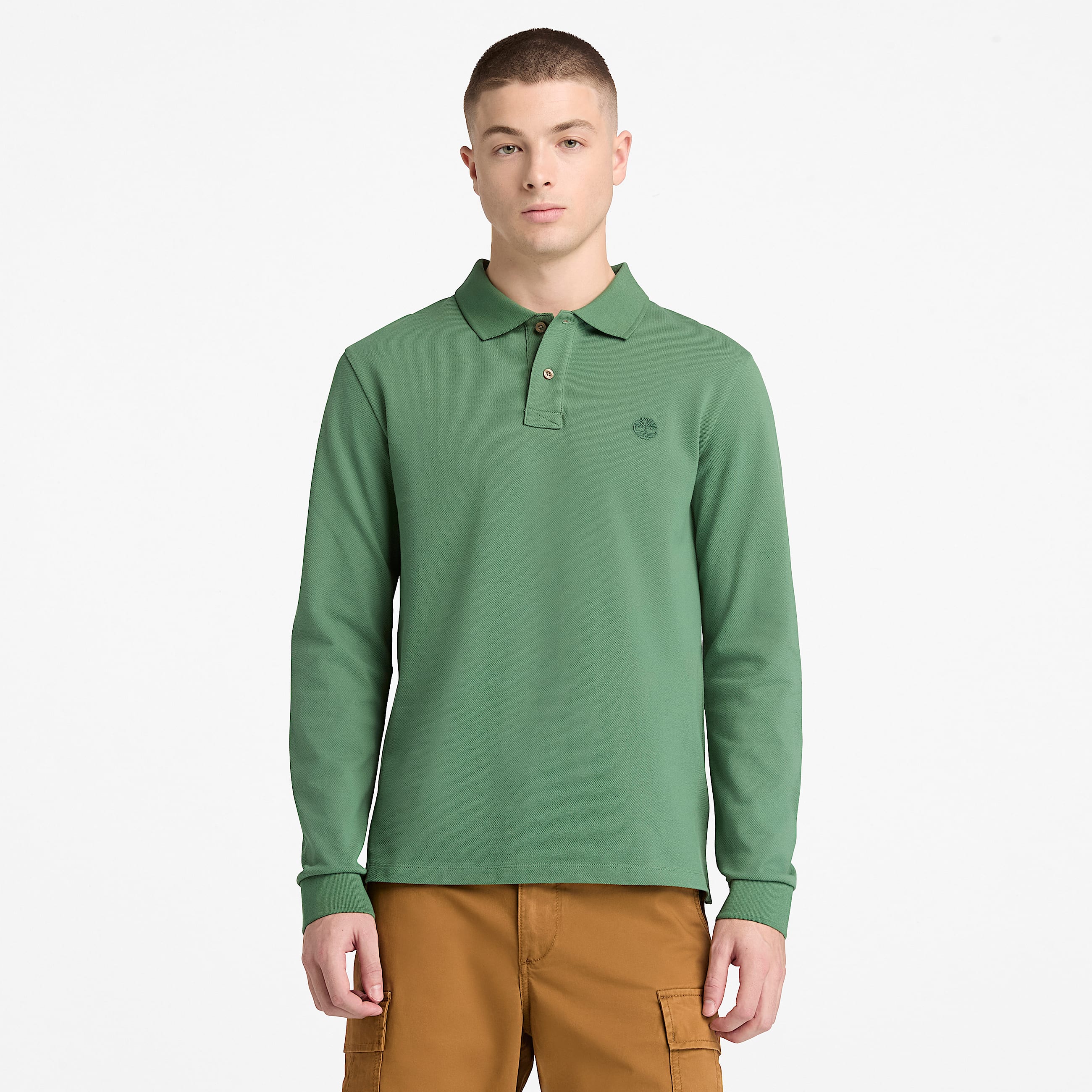 Oyster River LangarmPolohemd in SlimFit fr Herren in Grn TBL Grn ALT1