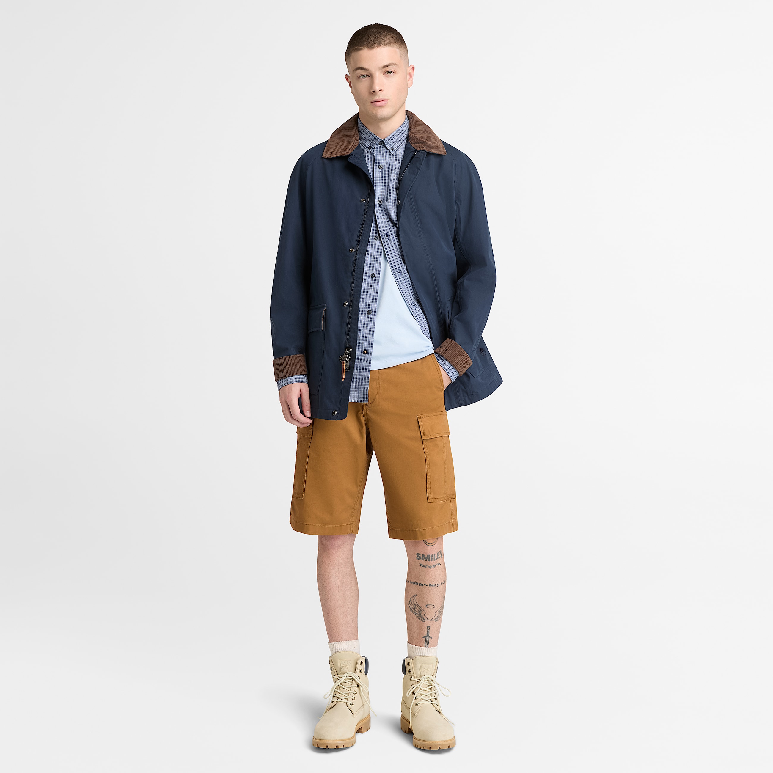 Micro Plaid PopelineHemd fr Herren in Blau TBL Blau ALT2