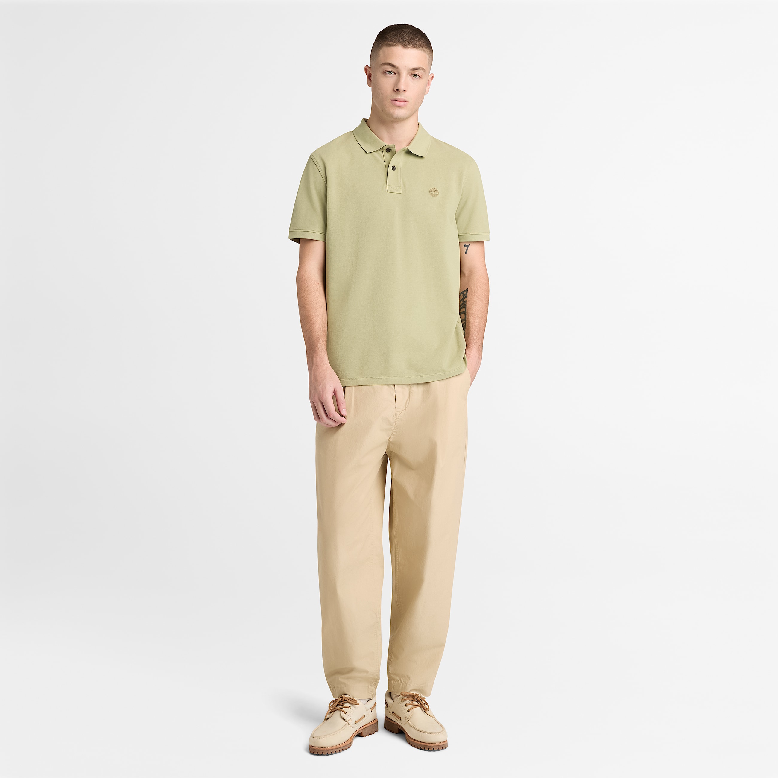 Kurzrmeliges Millers River PiquPolohemd fr Herren in Grn TBL Grn ALT2