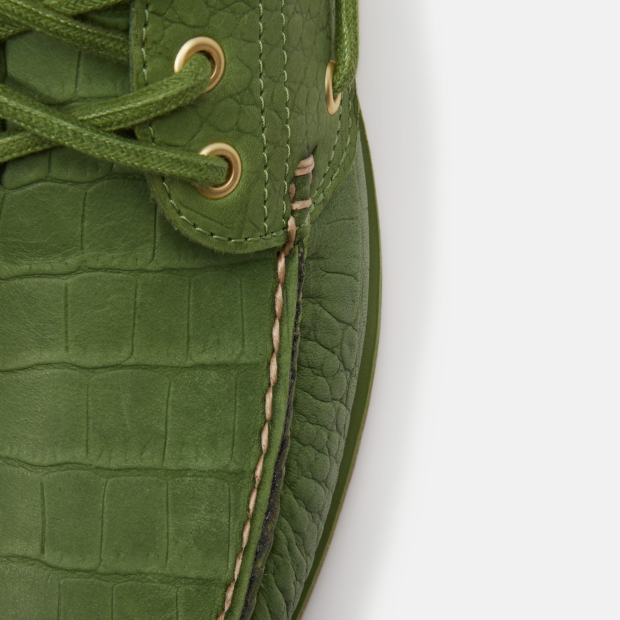 Timberland Authentic 3Eye Lug Handsewn Boat Shoe for Men in Green TBL Green ALT8