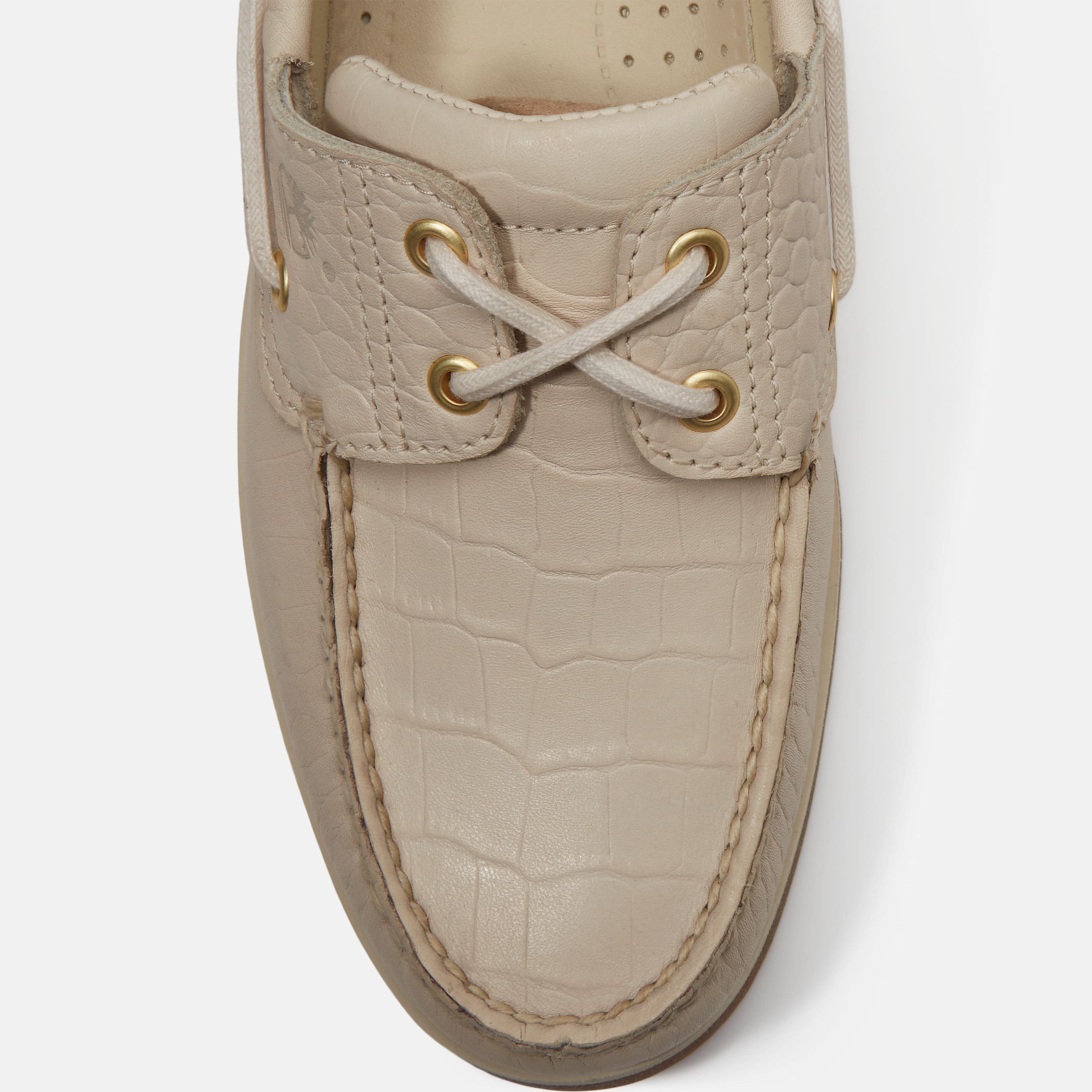 Classic 2Eye Boat Shoe for Men in Beige TBL Beige ALT7