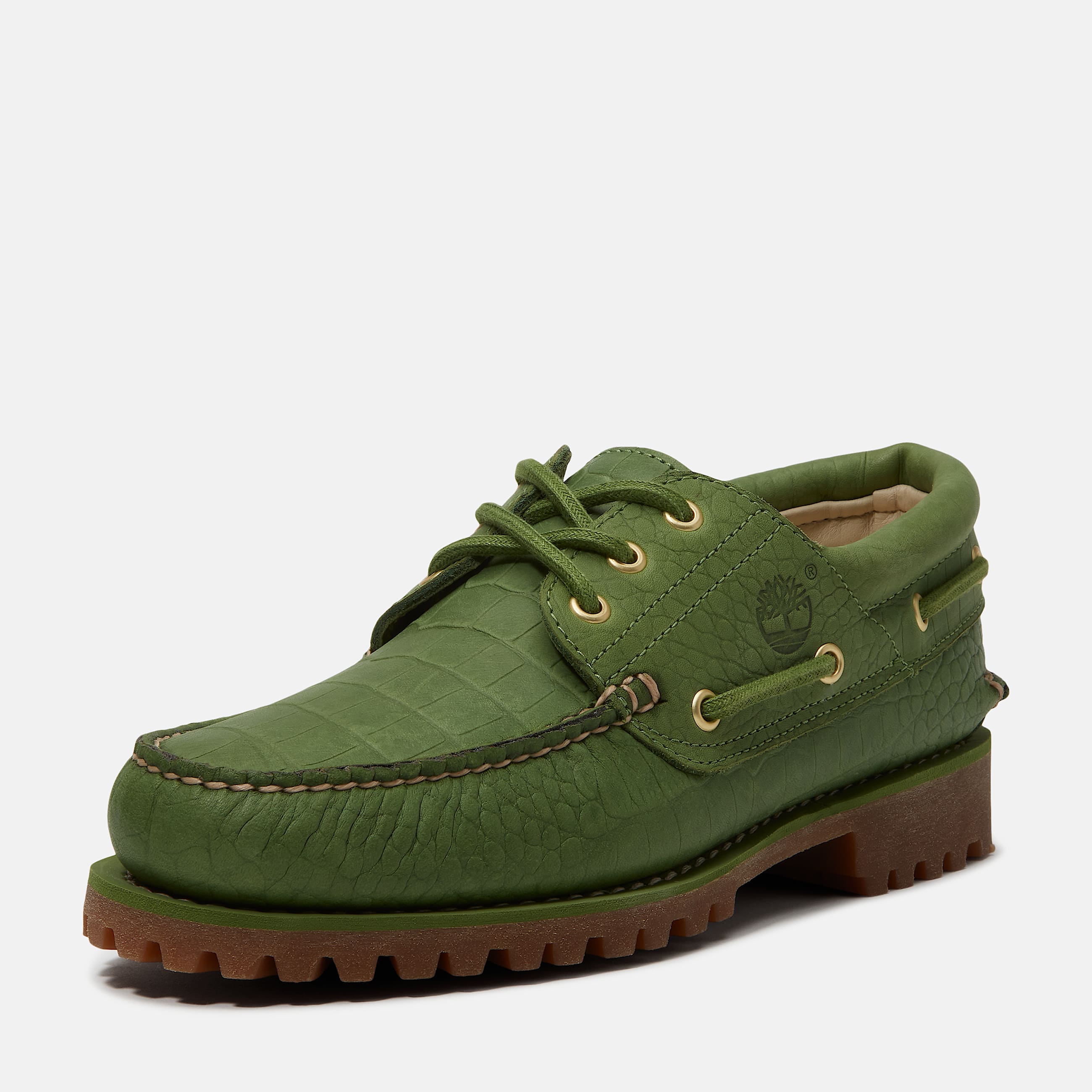 Timberland Authentic 3Eye Lug Handsewn Boat Shoe for Men in Green TBL Green ALT10