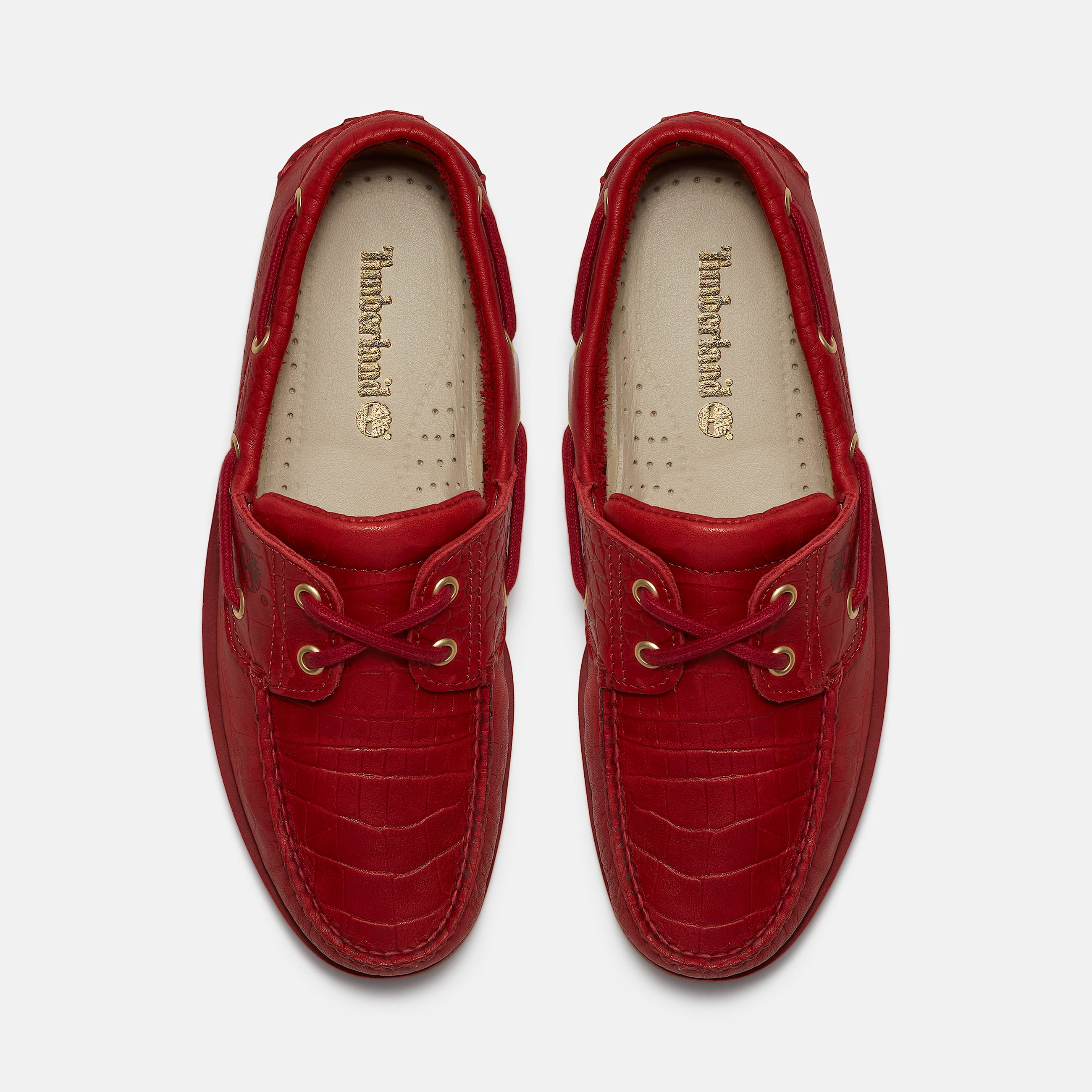 Classic 2Eye Boat Shoe for Men in Red TBL Red ALT2