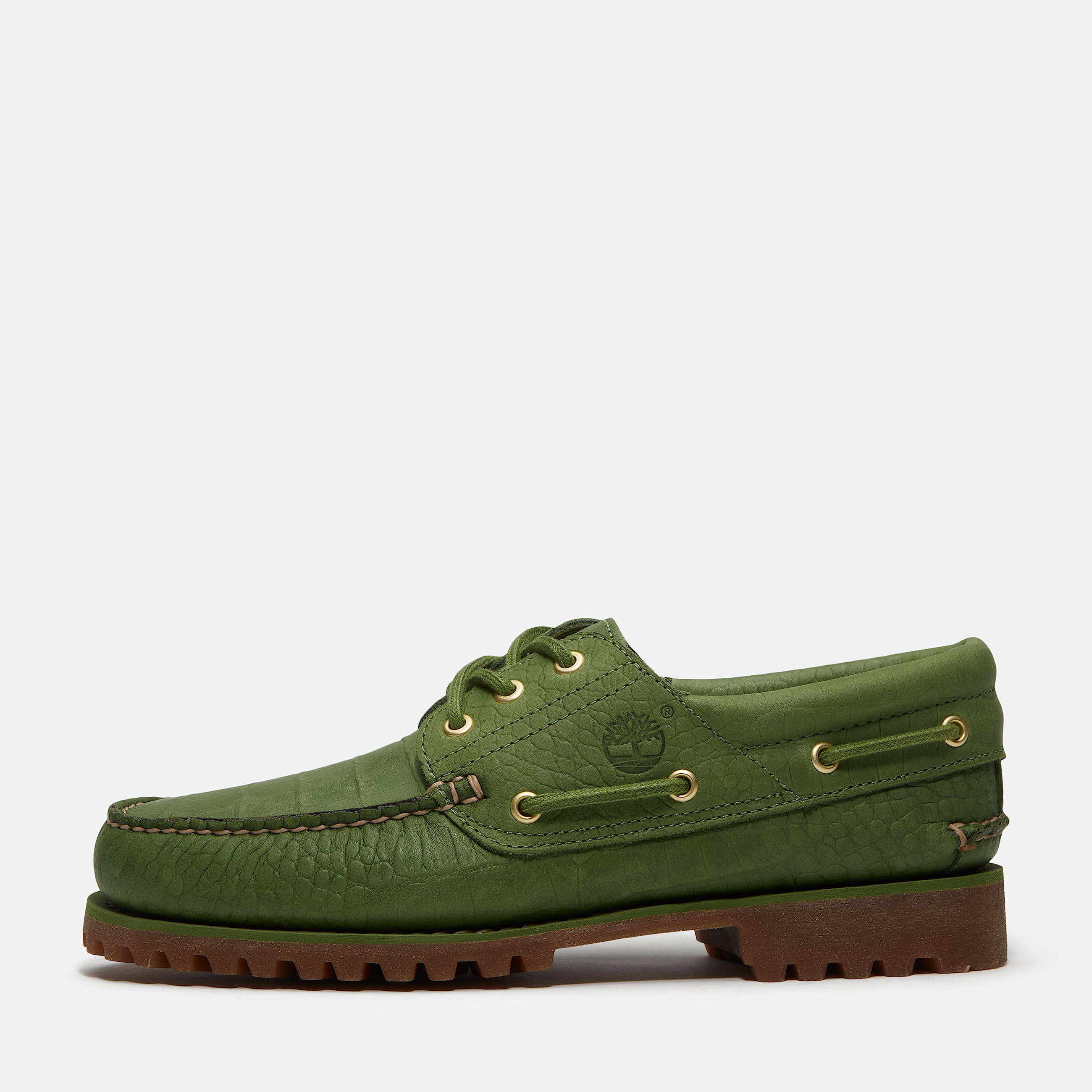Timberland Authentic 3Eye Lug Handsewn Boat Shoe for Men in Green TBL Green ALT9