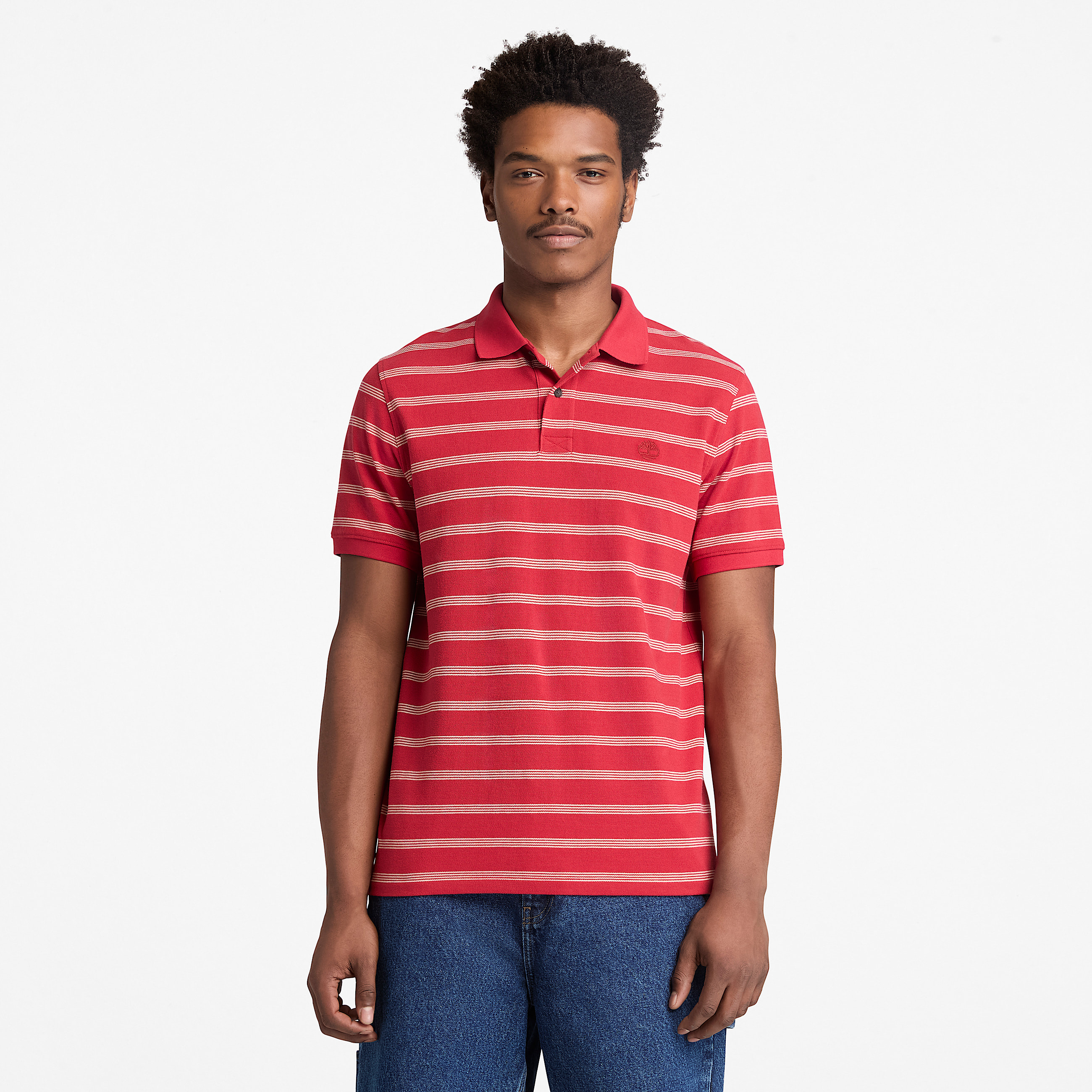 Polo ray  manches courtes Millers River pour homme en Rouge TBL rouge ALT1