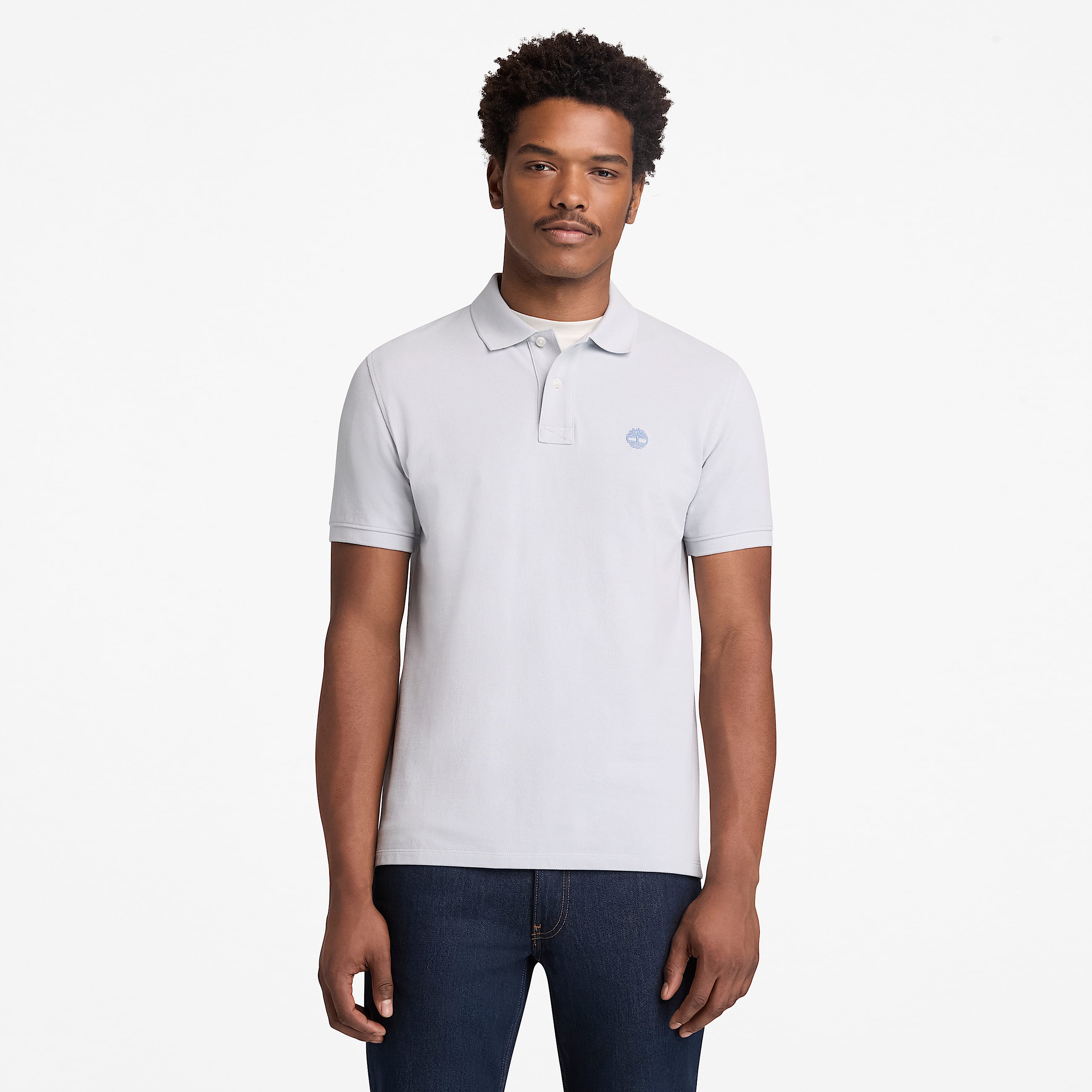 Kurzrmeliges Millers River PiquPolohemd fr Herren in Grau TBL Grau ALT1