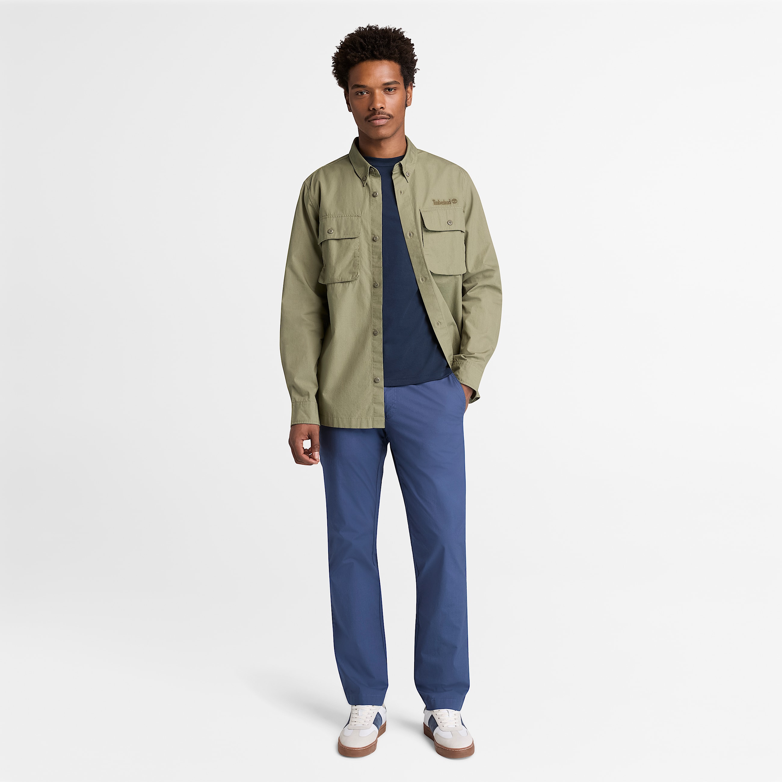 Claremont Chinohose aus Popeline fr Herren in Dunkelblau TBL Blau ALT2