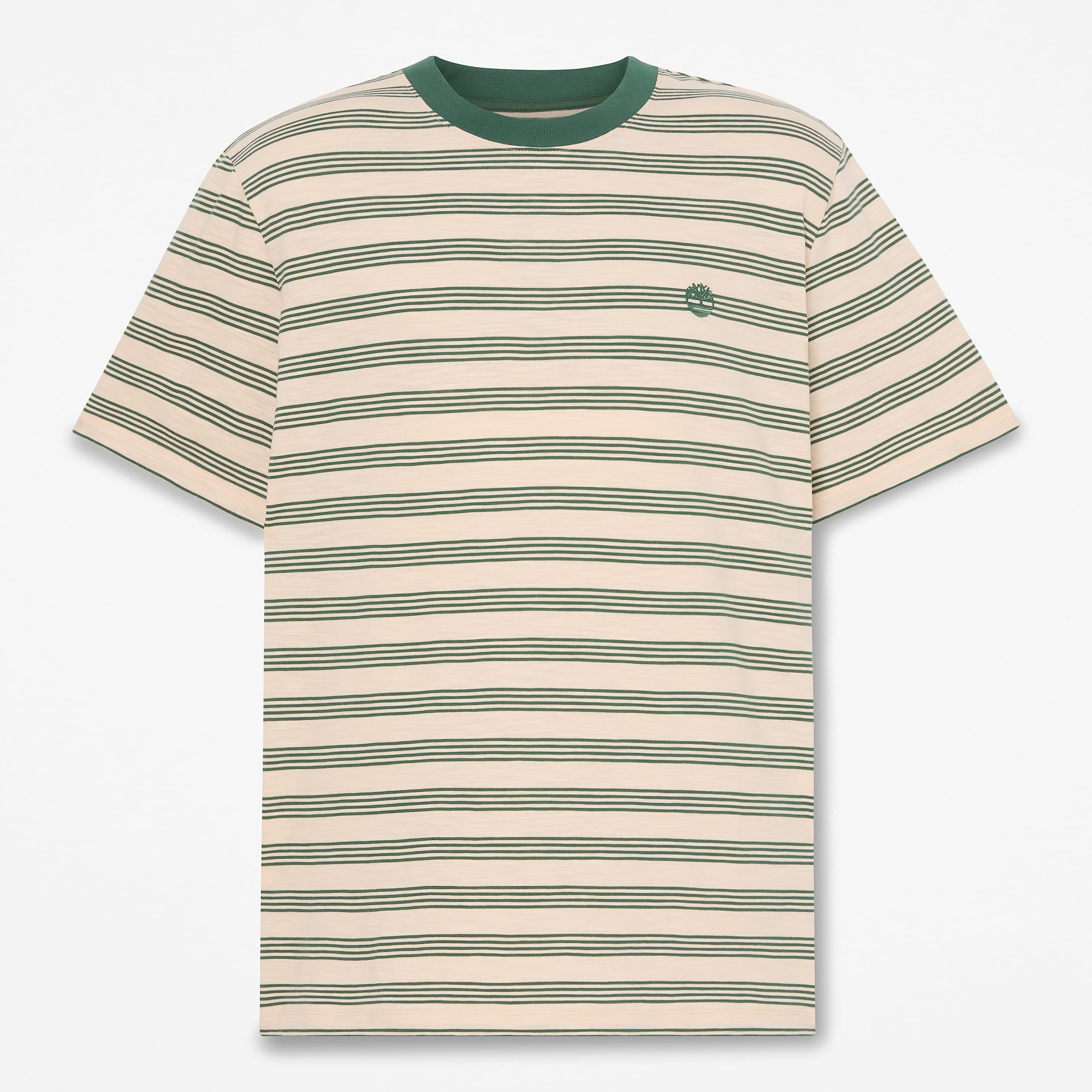 Striped ShortSleeve TShirt for Men in BeigeDark Green TBL Beige HERO