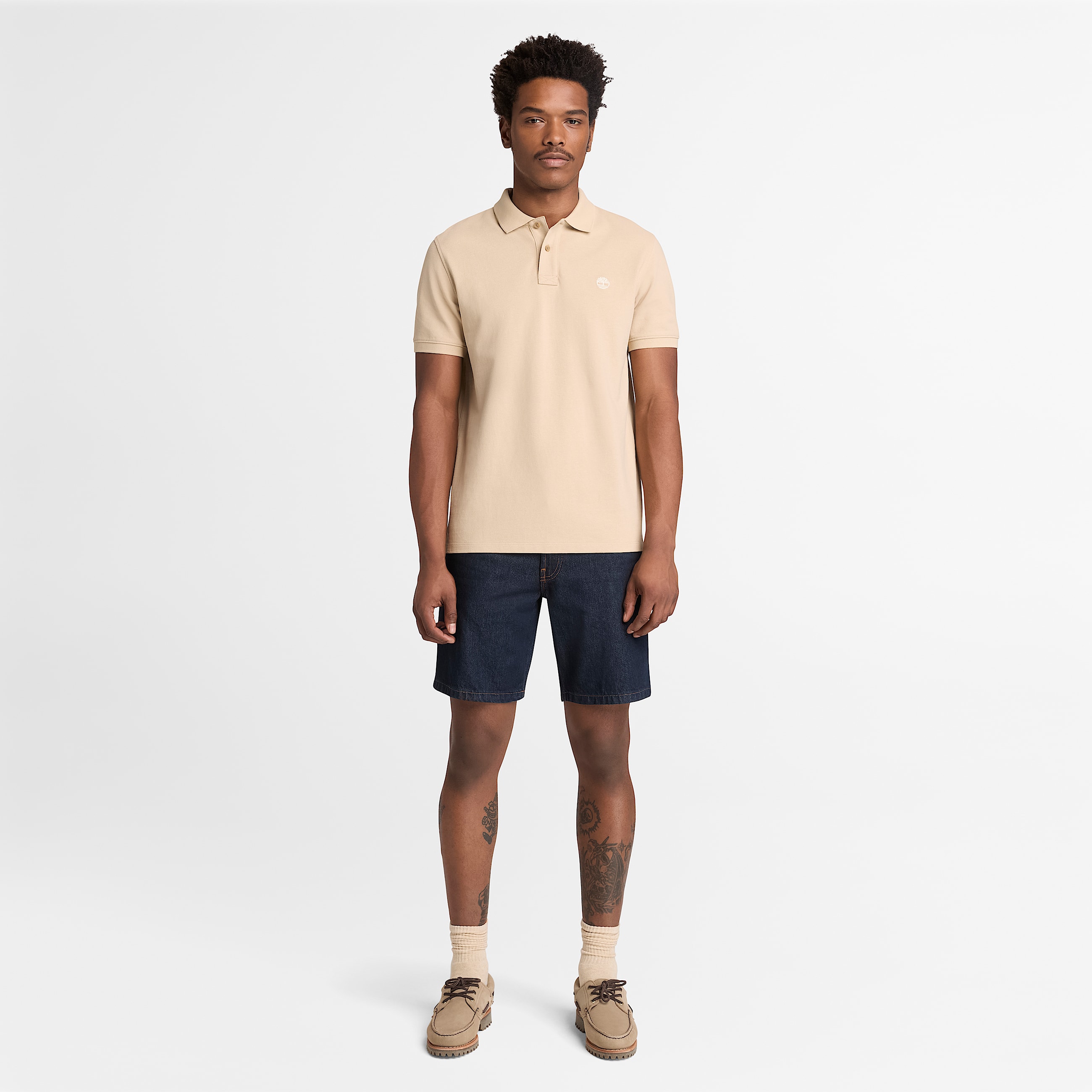 Short en denim pour homme en bleu fonc TBL bleu ALT2