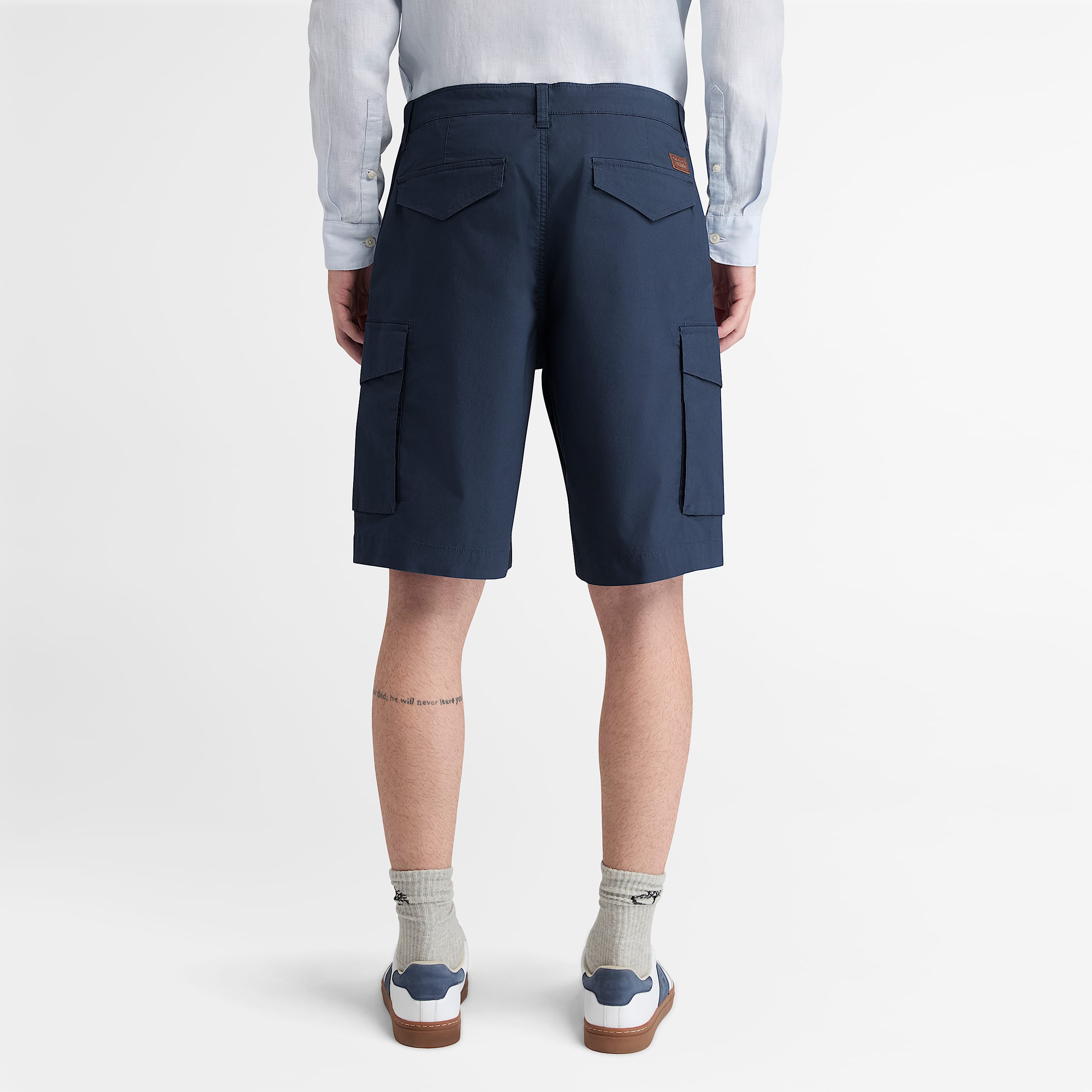 Brookline Poplin Cargo Short for Men in Dark Blue TBL Blue ALT8