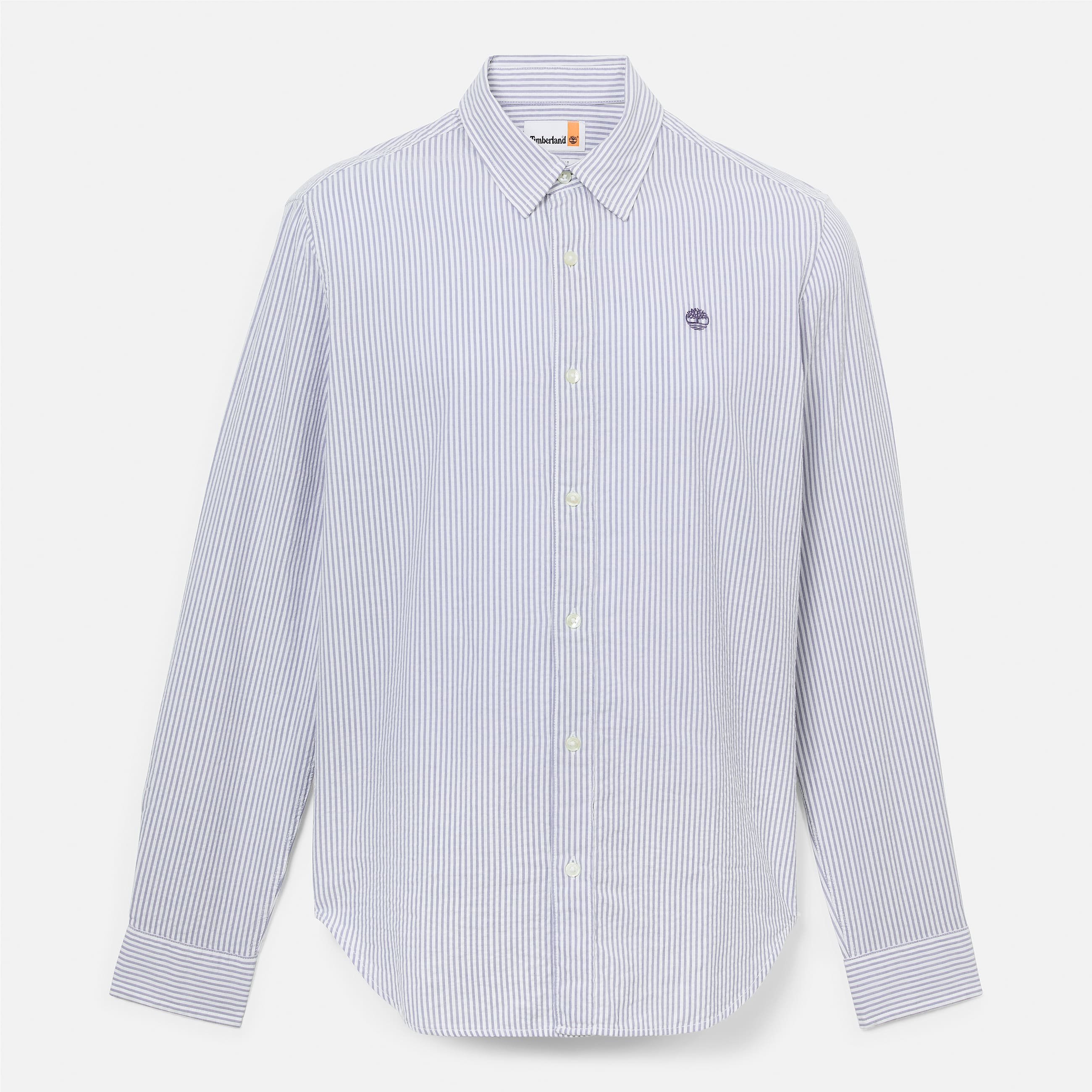 Langrmeliges gestreiftes SeersuckerHemd fr Herren in Blau TBL Blau HERO