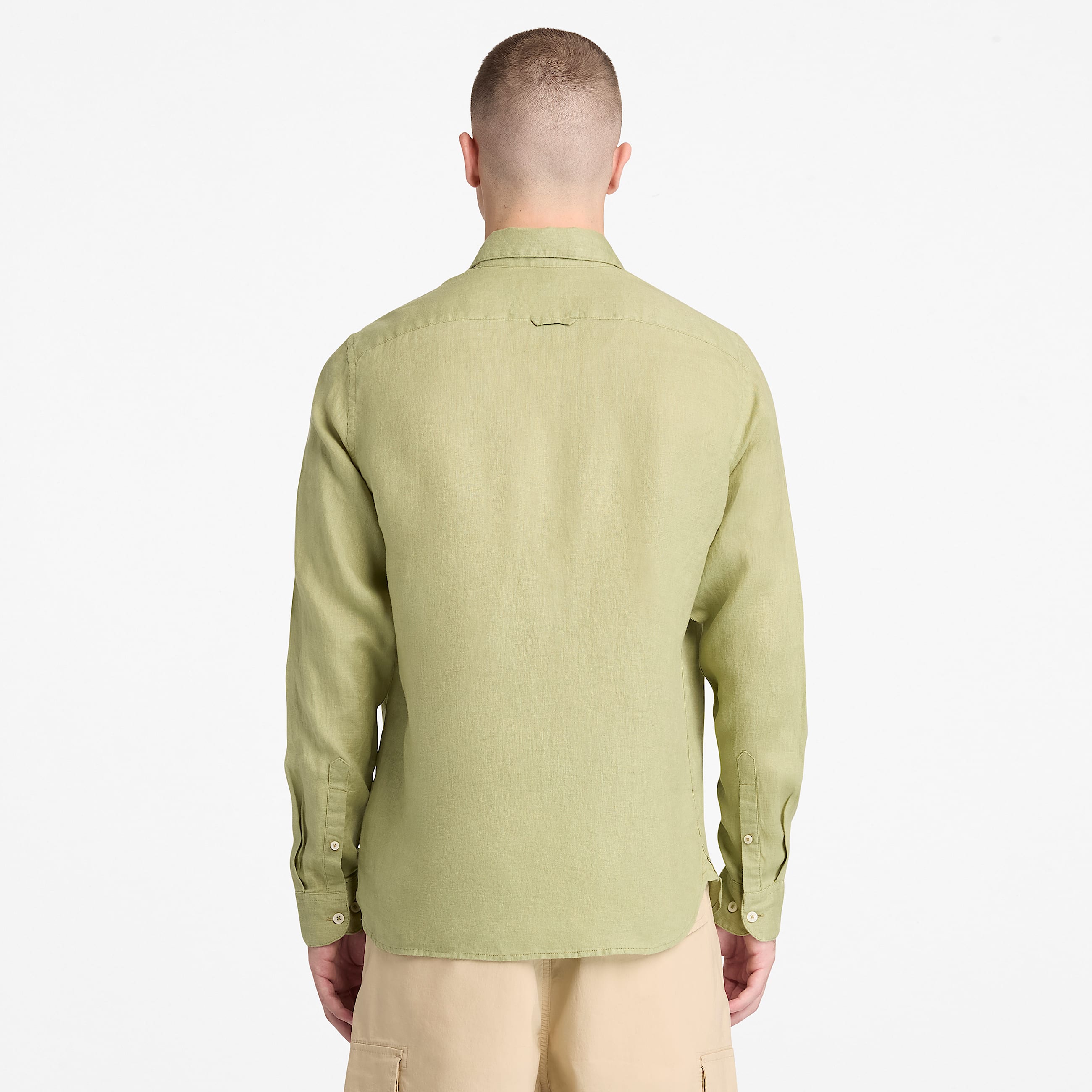 Mill Brook Linen Shirt for Men in Green TBL Green ALT8