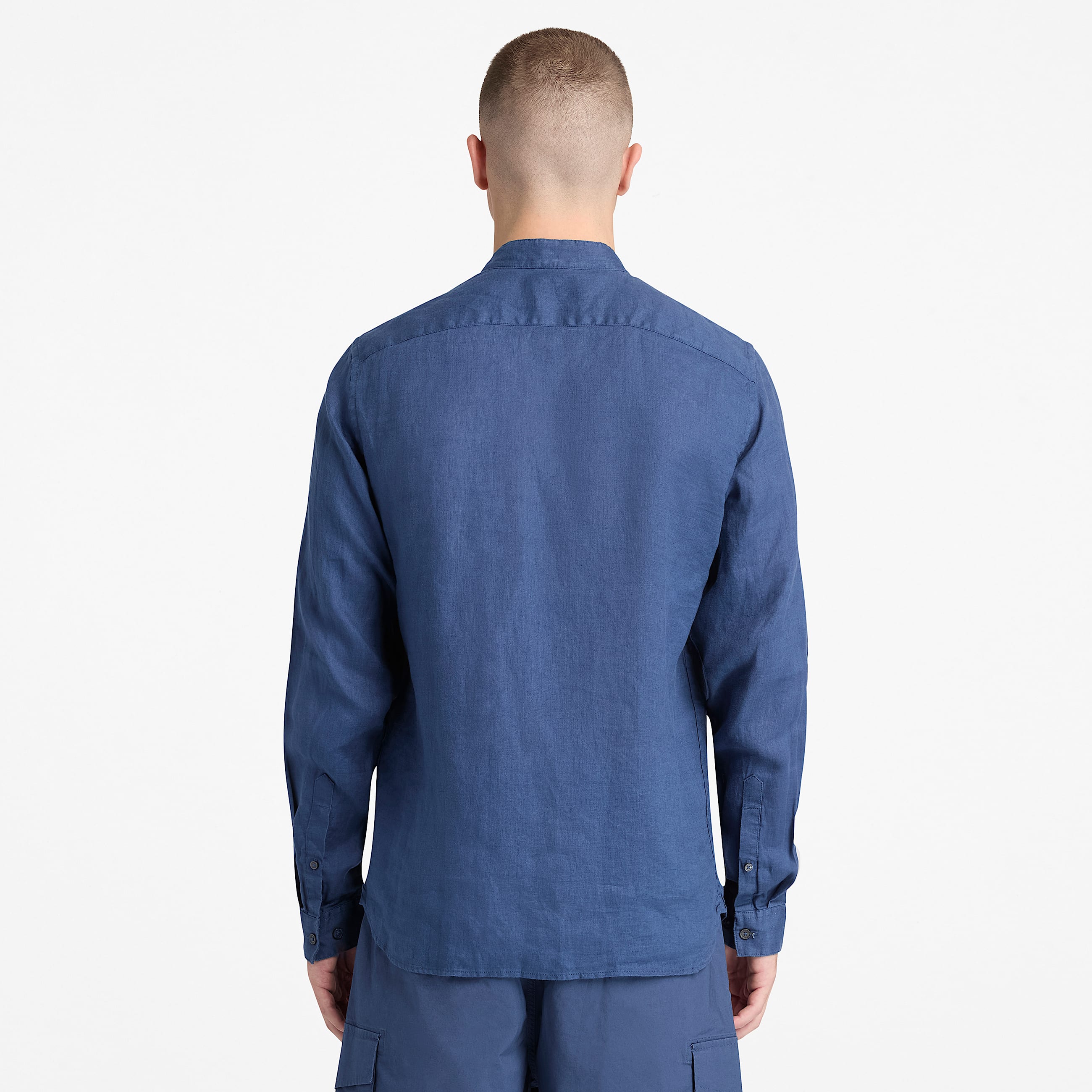 Mill Brook Linen Shirt for Men in Dark Blue TBL Blue ALT8