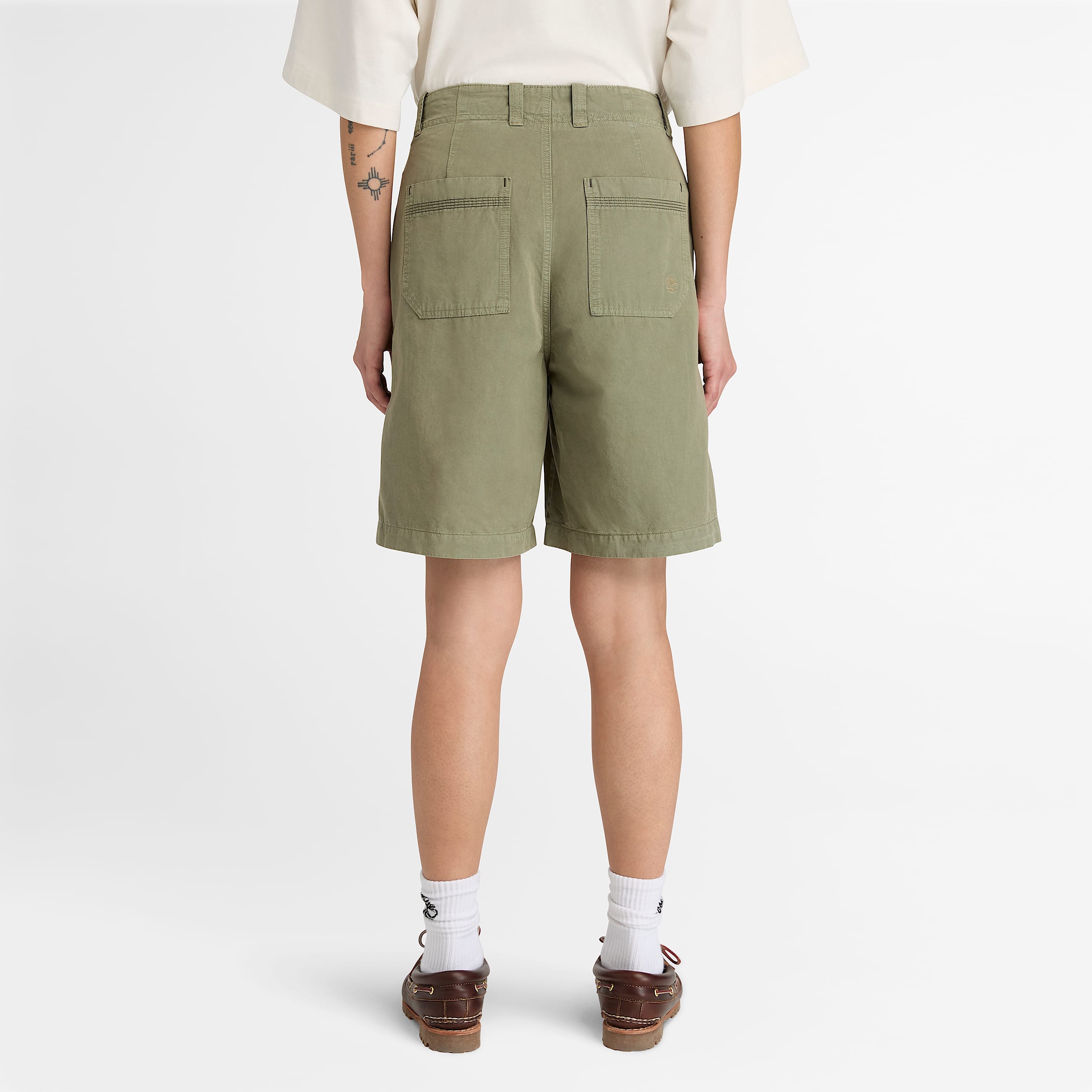 CottonLinen Bermuda Short for Women in Brown TBL Brown ALT8