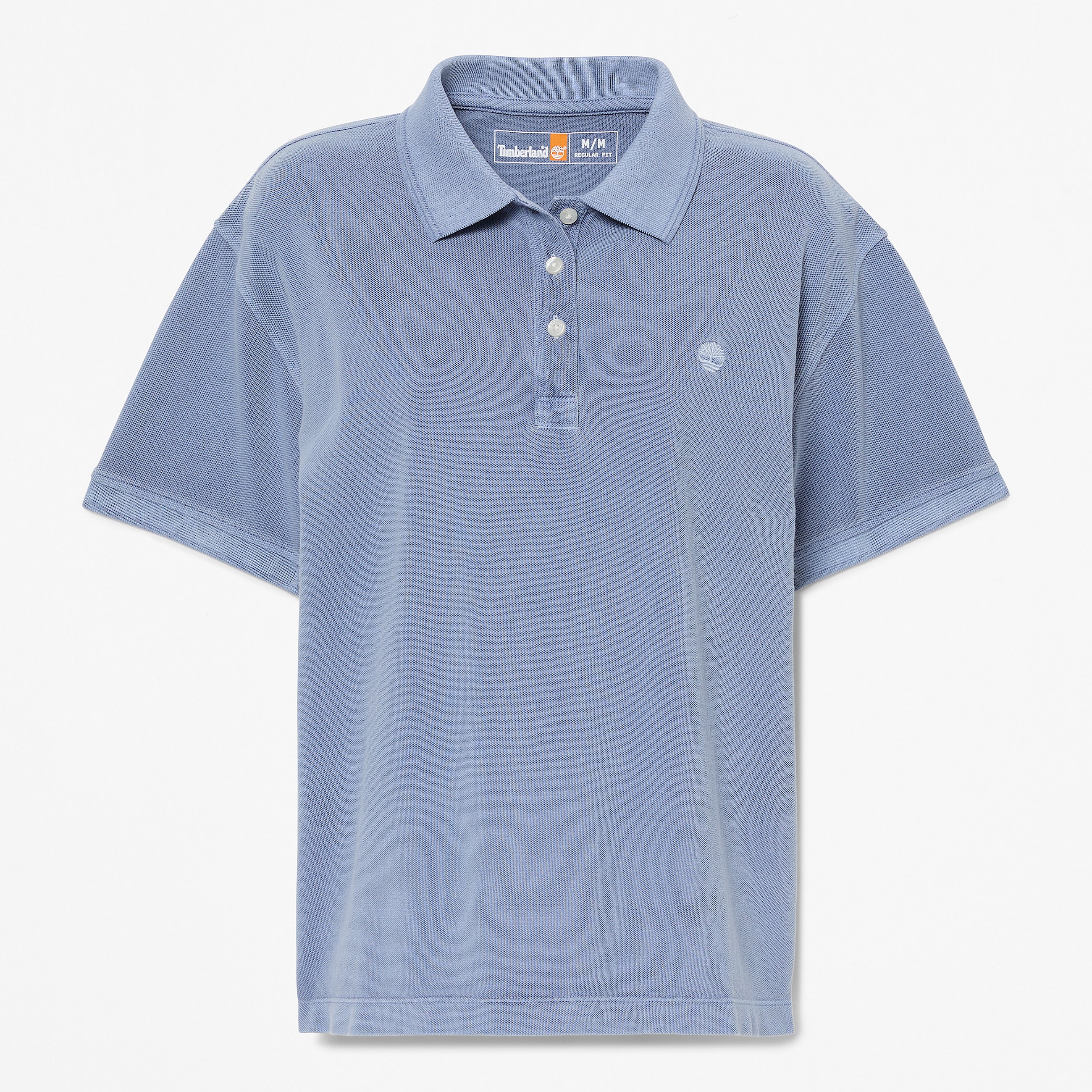 Stckgefrbtes kurzrmeliges PiquPolohemd fr Damen in Blau TBL Blau HERO