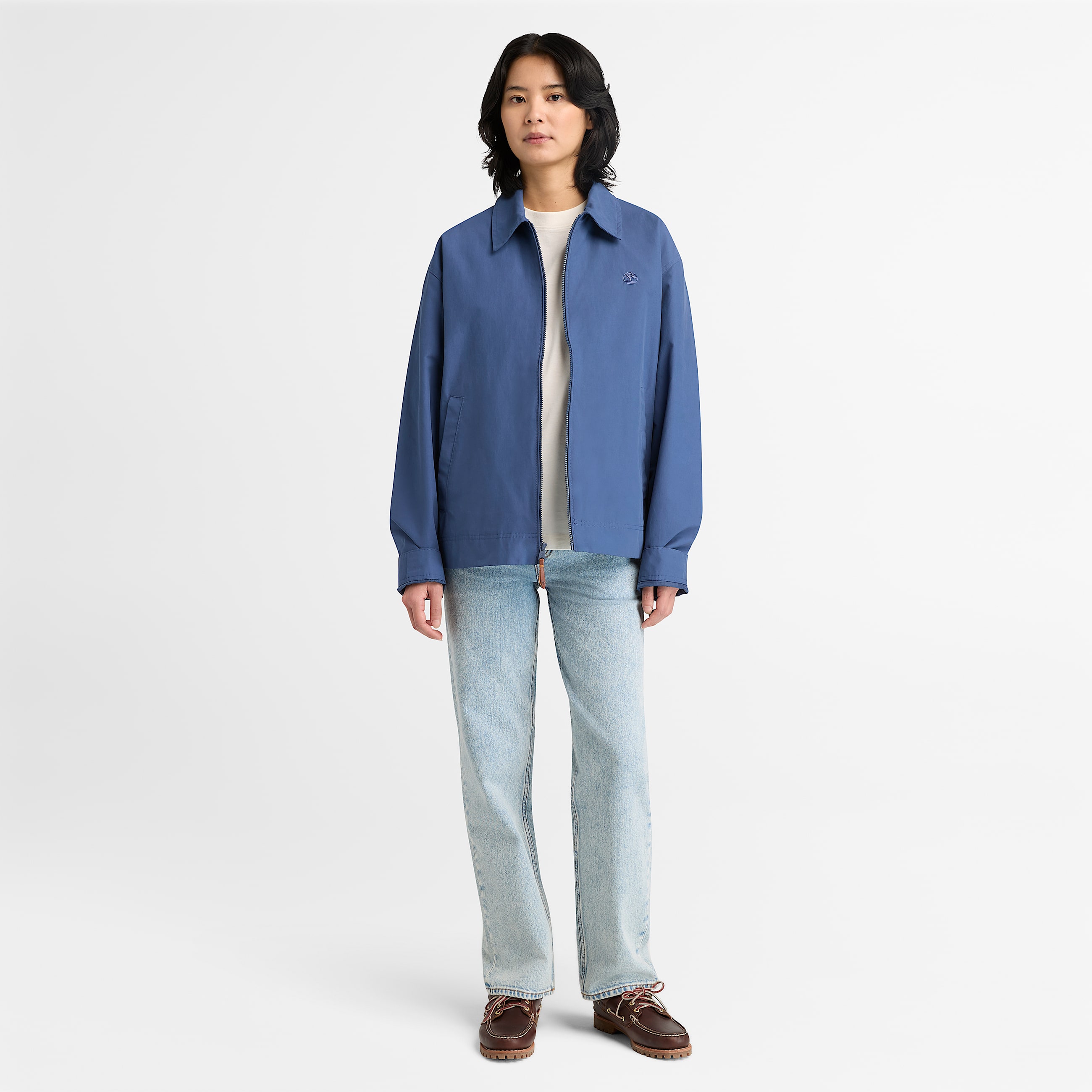 Pantalon droit en denim pour femme en bleu clair TBL bleu ALT2