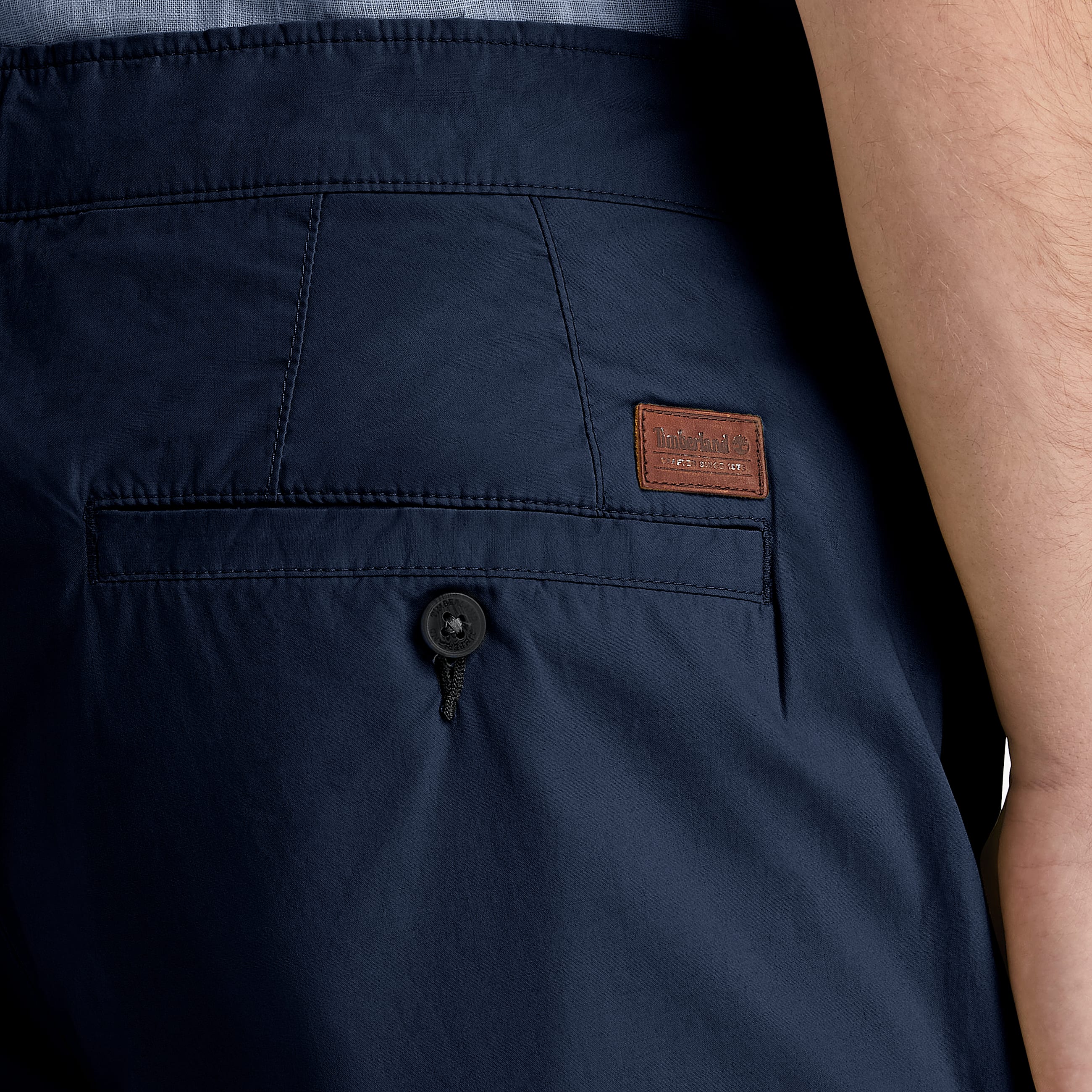 Claremont Poplin Chino Short for Men in Dark Blue TBL Blue ALT3