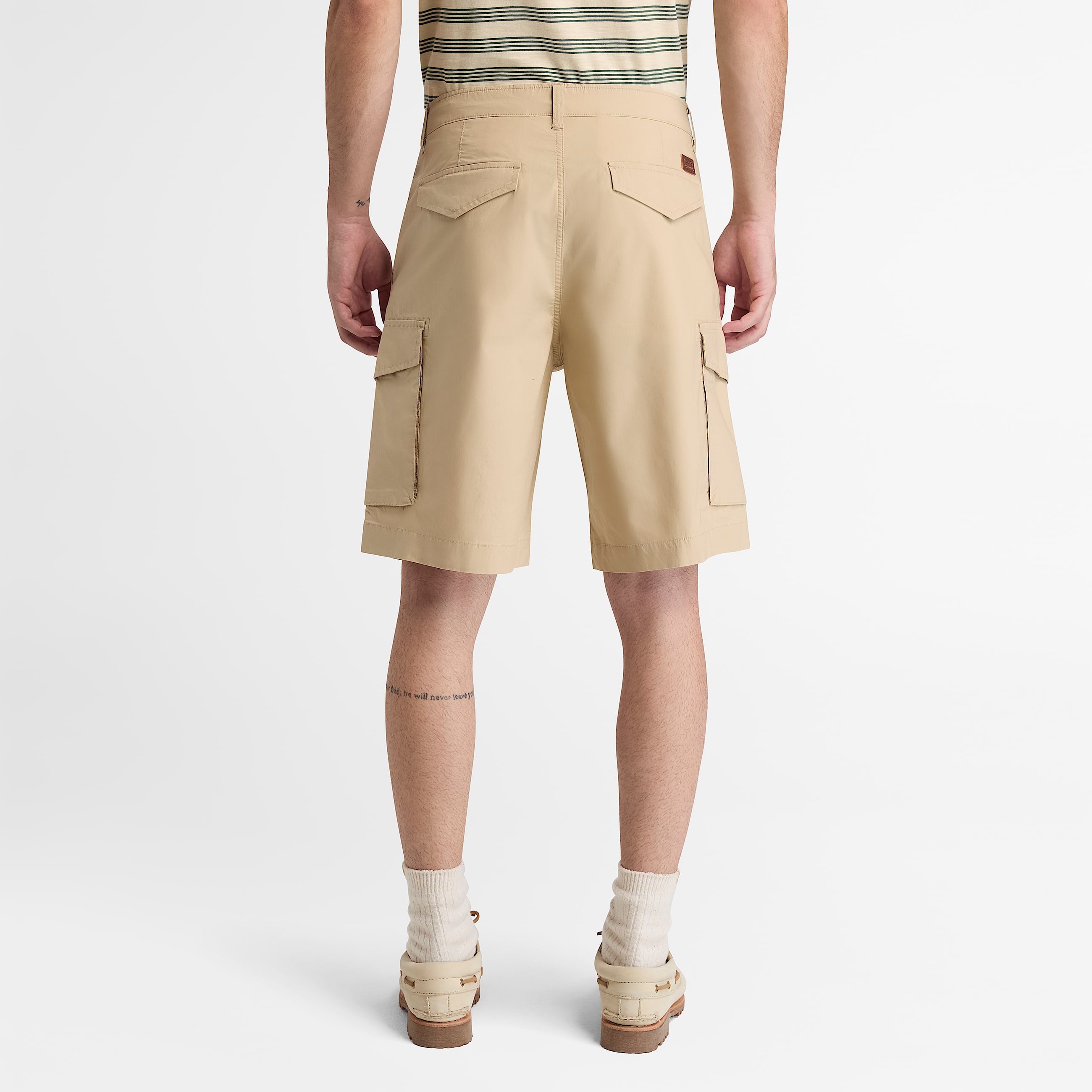 Brookline Poplin Cargo Short for Men in Beige TBL Beige ALT8