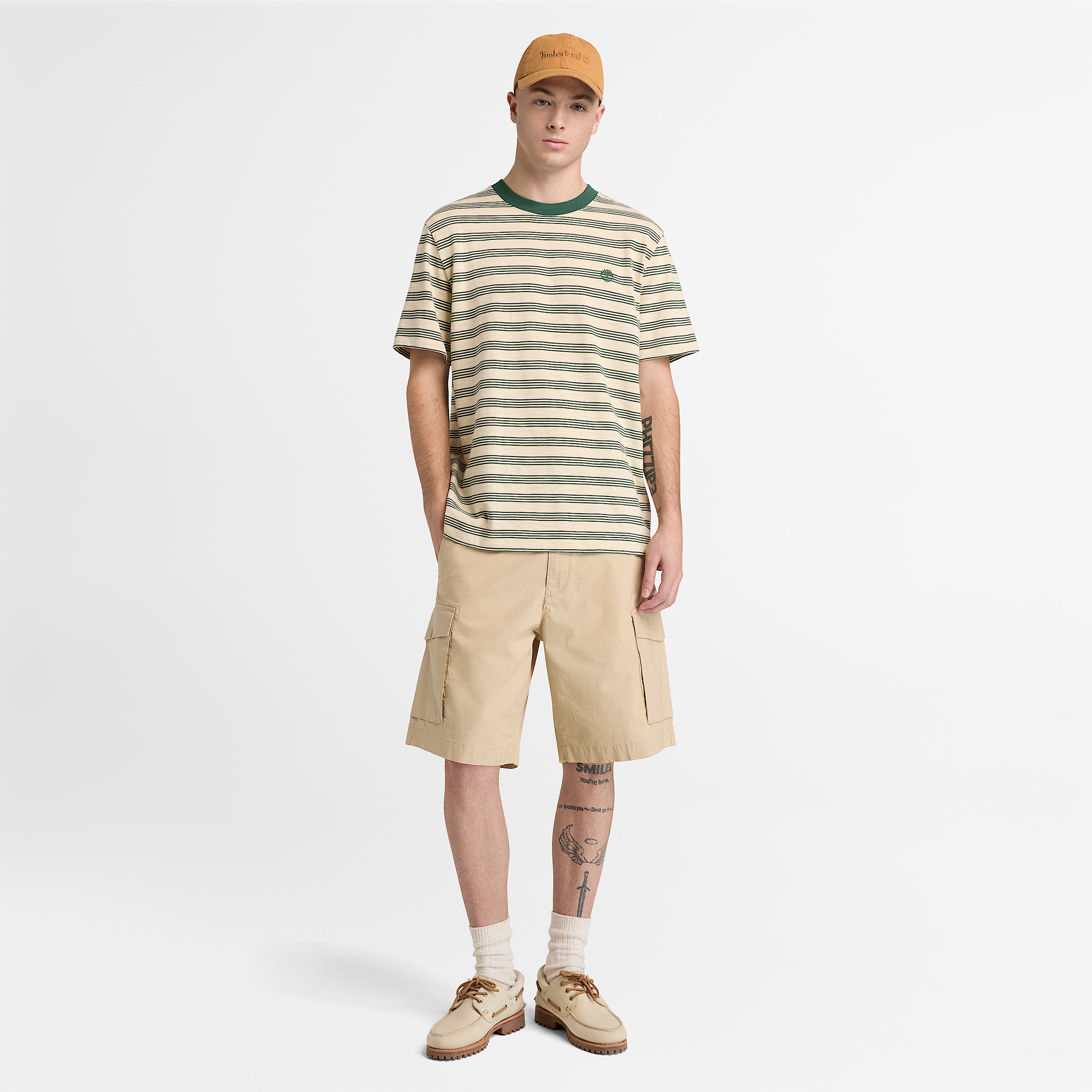 Brookline Poplin Cargo Short for Men in Beige TBL Beige ALT2