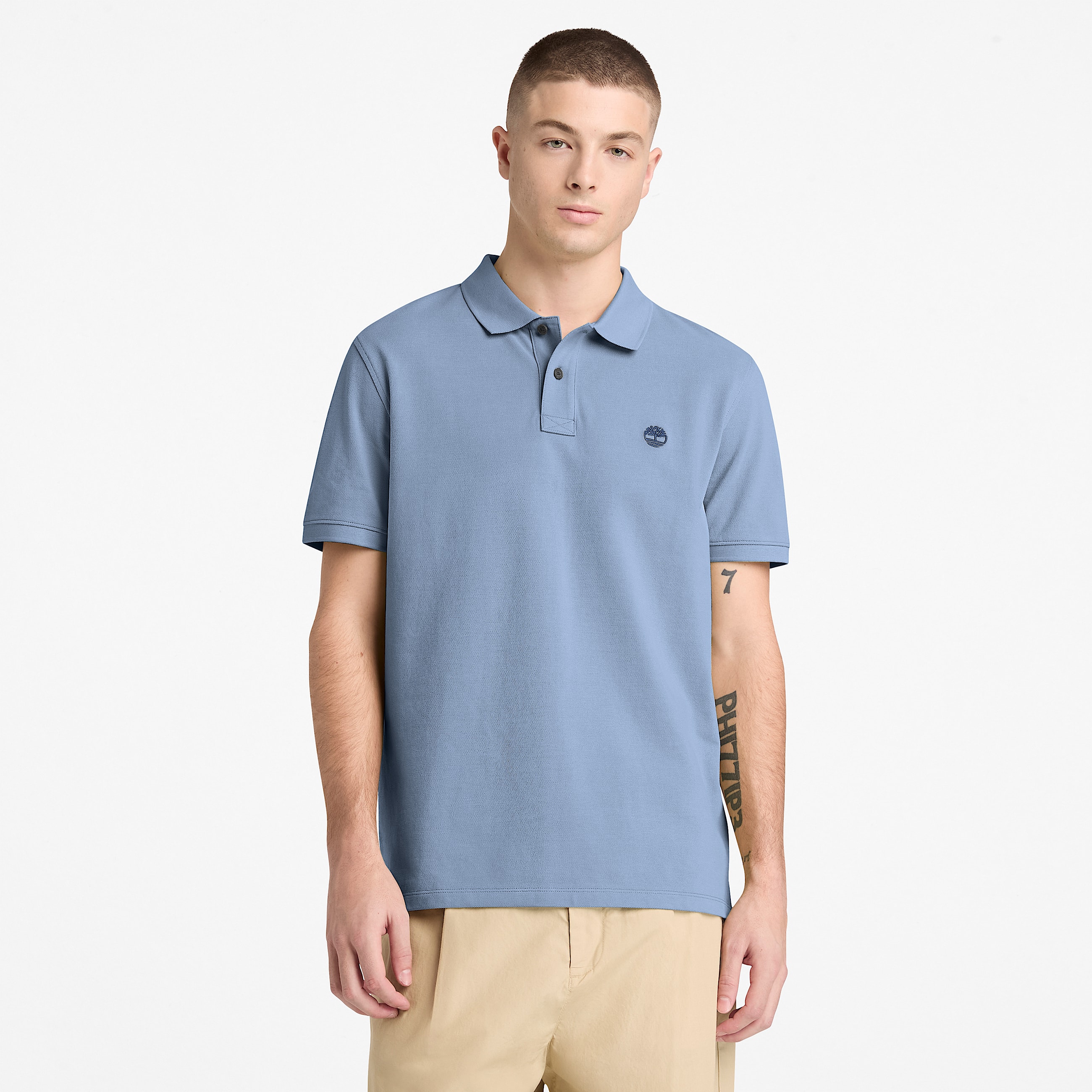 Kurzrmeliges Millers River PiquPolohemd fr Herren in Blau TBL Blau ALT1