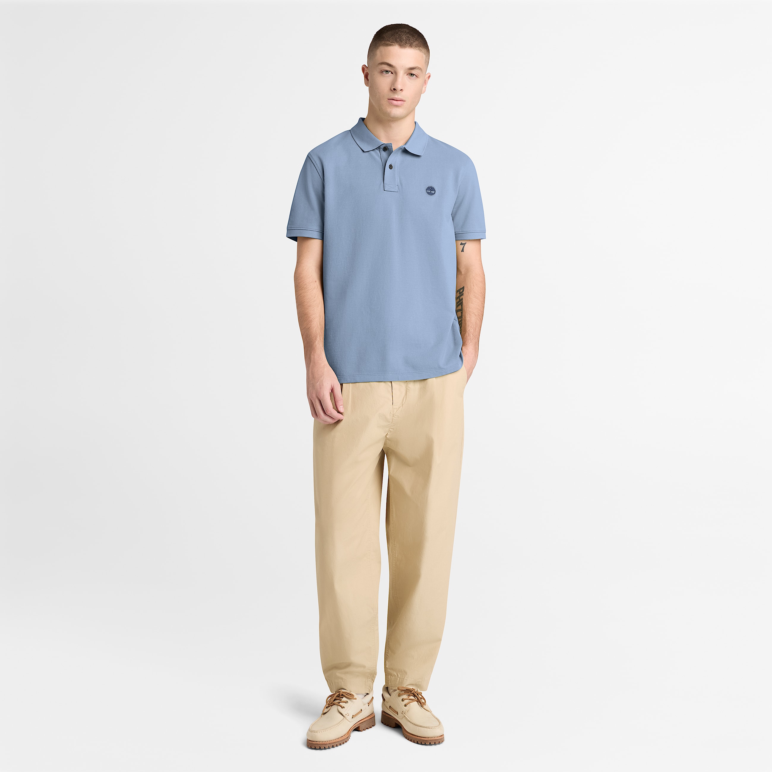 Kurzrmeliges Millers River PiquPolohemd fr Herren in Blau TBL Blau ALT2