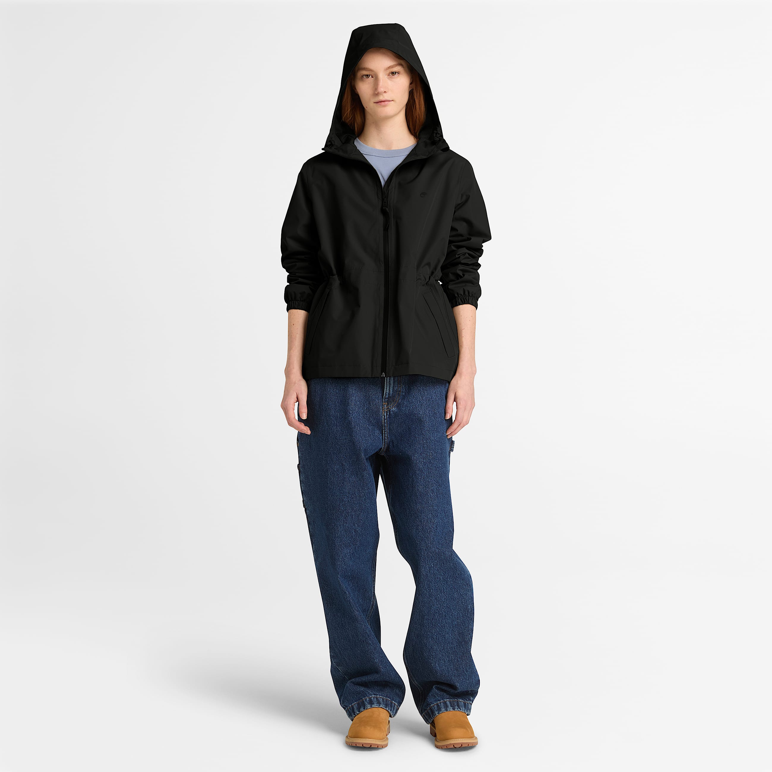 Wasserdichte Jacke fr Damen in Schwarz TBL Schwarz ALT2