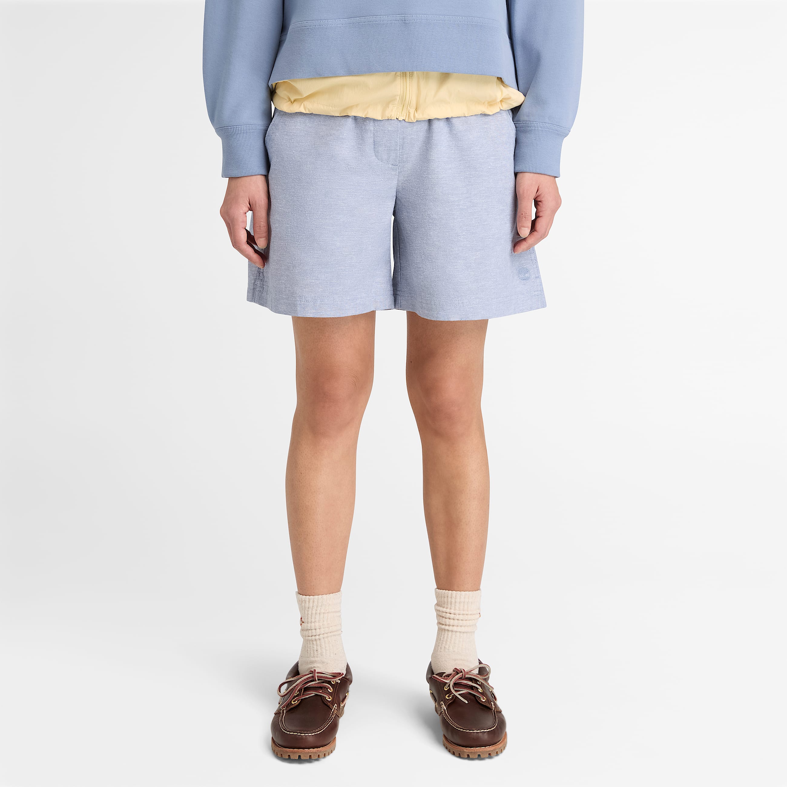 Shorts aus Leinenmischgewebe fr Damen in Blau TBL Blau ALT1