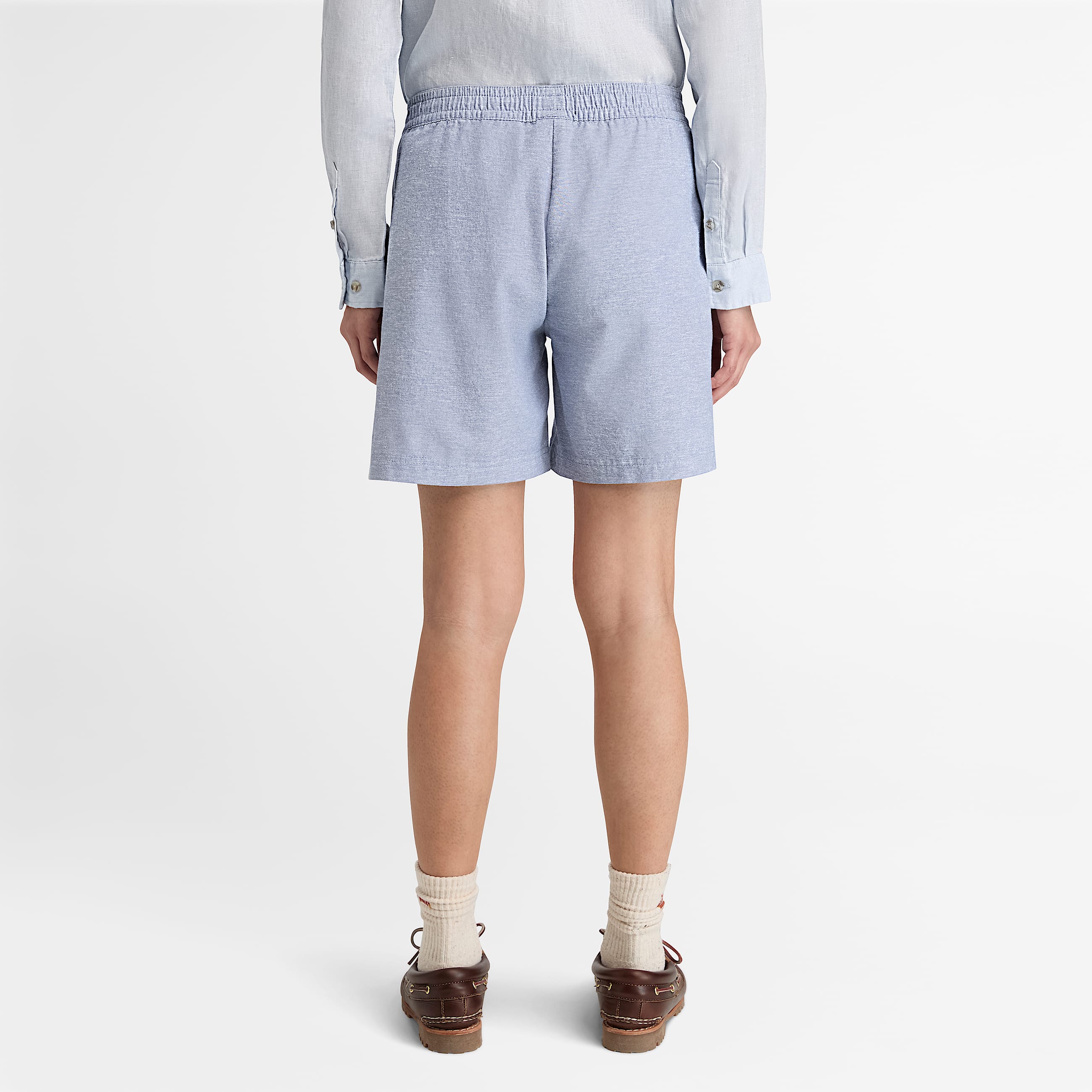 Shorts aus Leinenmischgewebe fr Damen in Blau TBL Blau ALT8